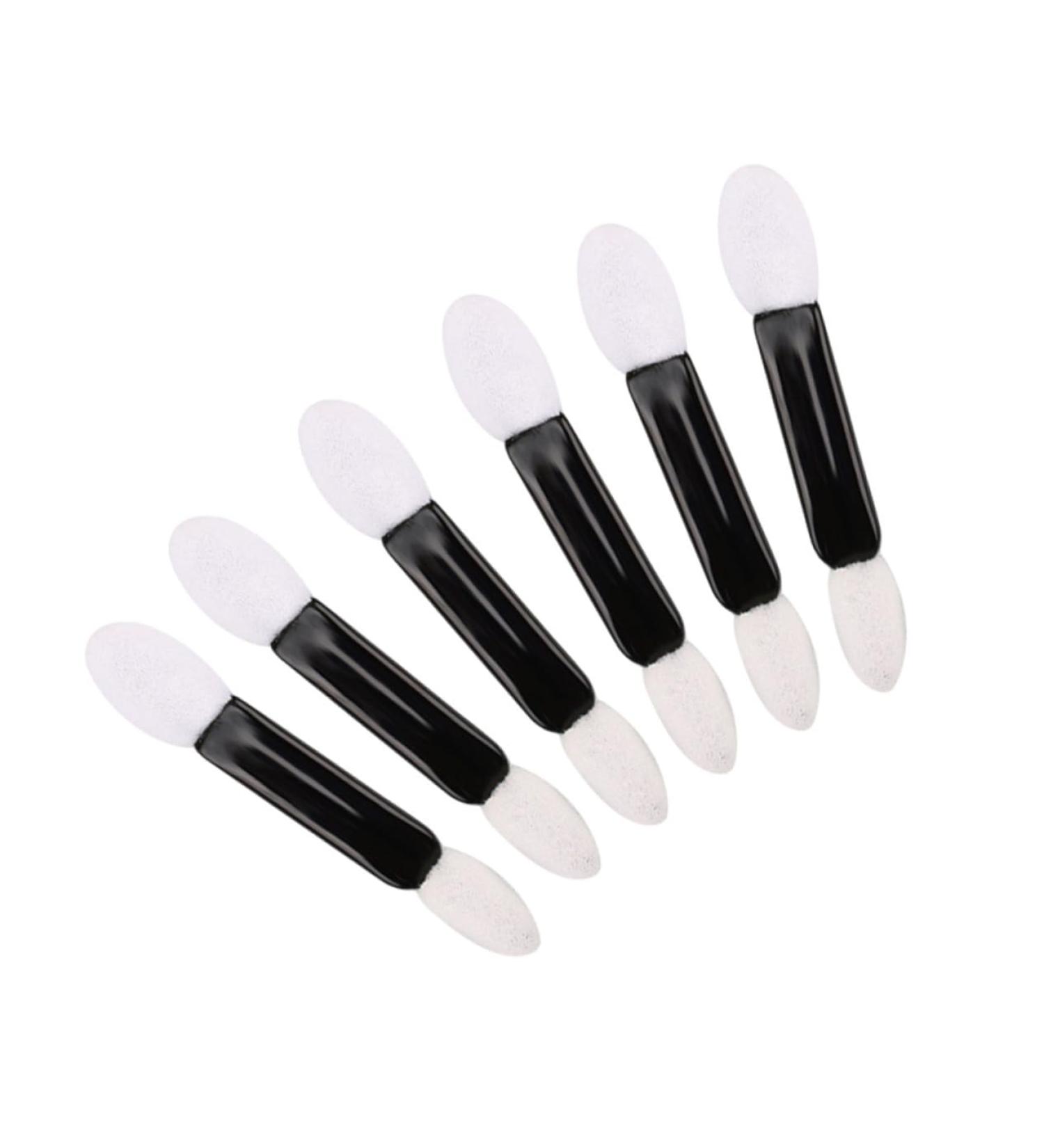 Healeved 50pcs Women Eyeshadow Brush Double Ended Sponge Cosmetology Foam White Disposable Smudge Stick Miss - Buy Online on GoSupps.com