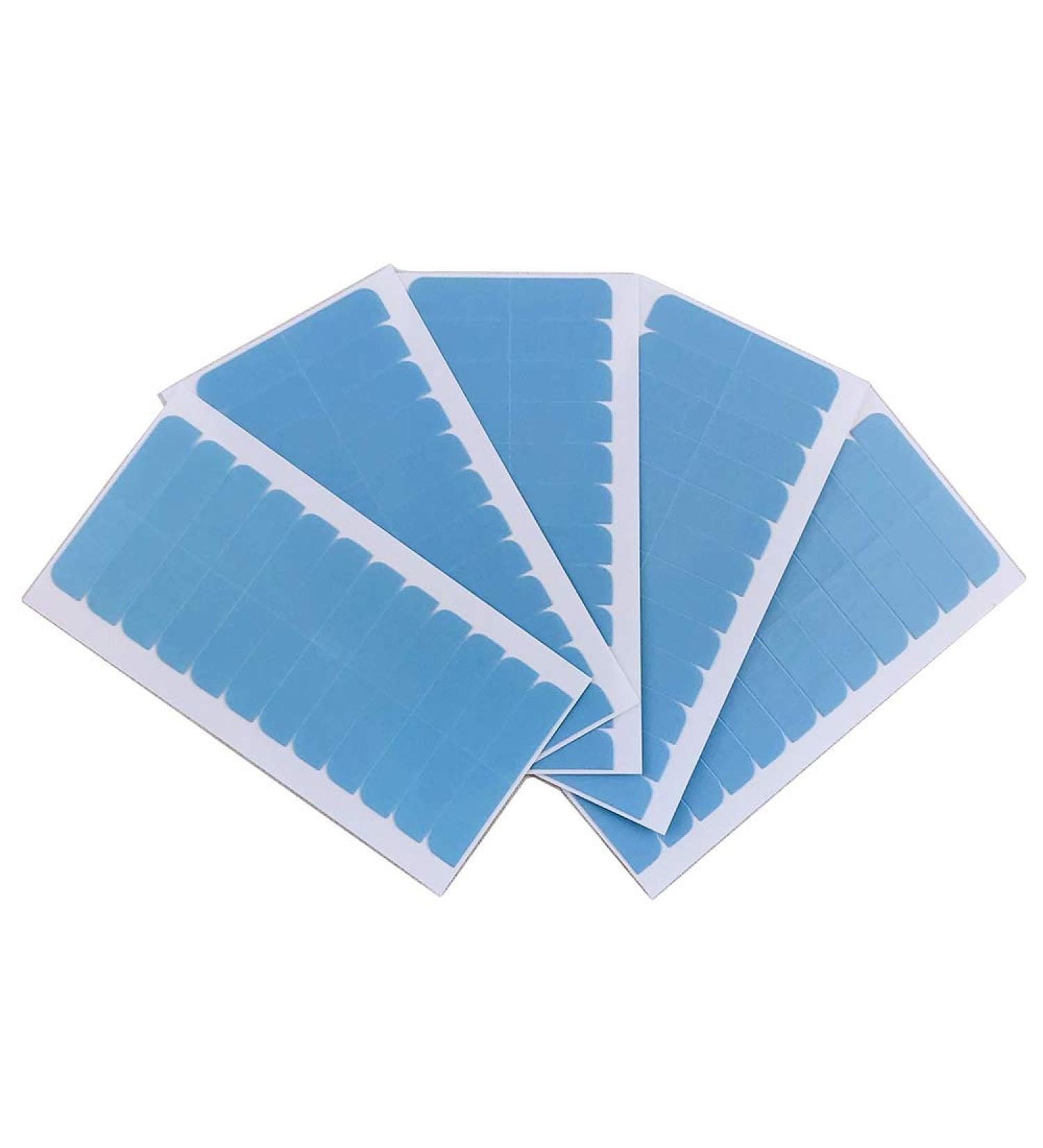 ShowJarlly Replacement Tapes for Tape In Hair Extensions - 60 High Adhesive Blue Comfort Pieces - Buy Online on GoSupps.com