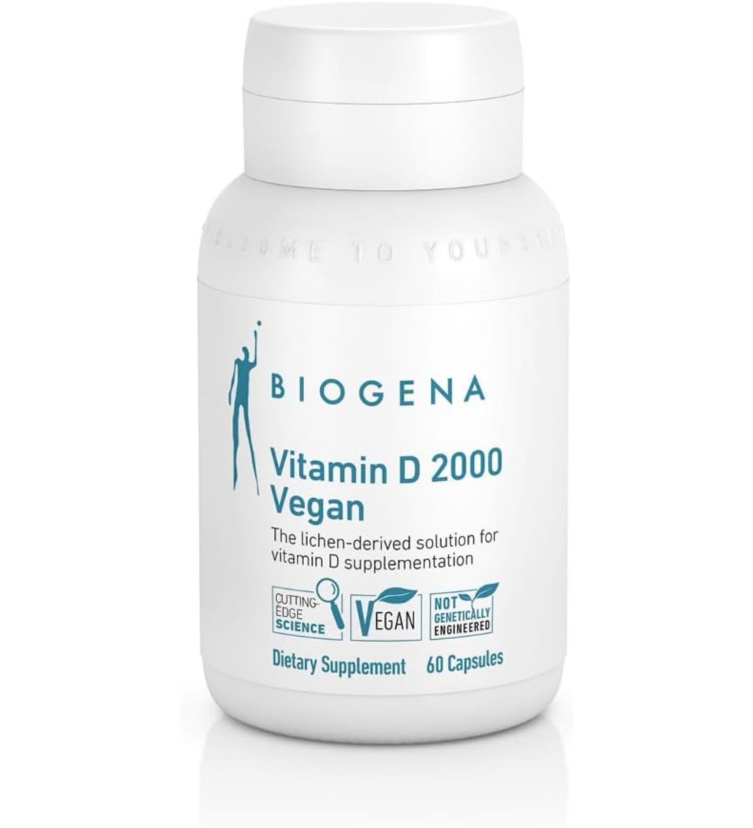 BIOGENA Vitamin D 2000 - 60 capsules - Buy Online on GoSupps.com