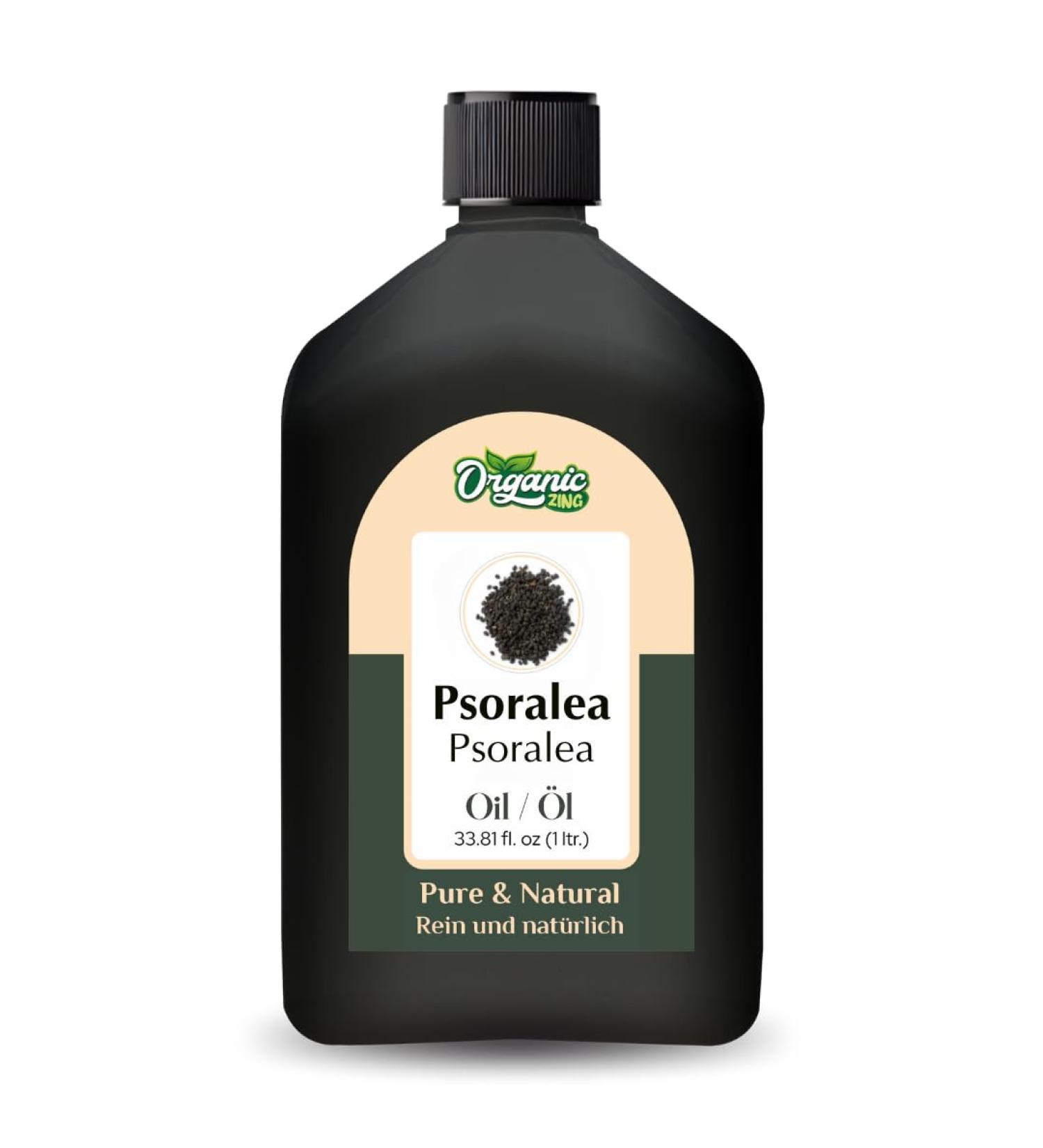 ORGANIC ZING Organic Zing Psoralea Oil - Pure and natural carrier oil for massage skin care and hair care - 1000 ml