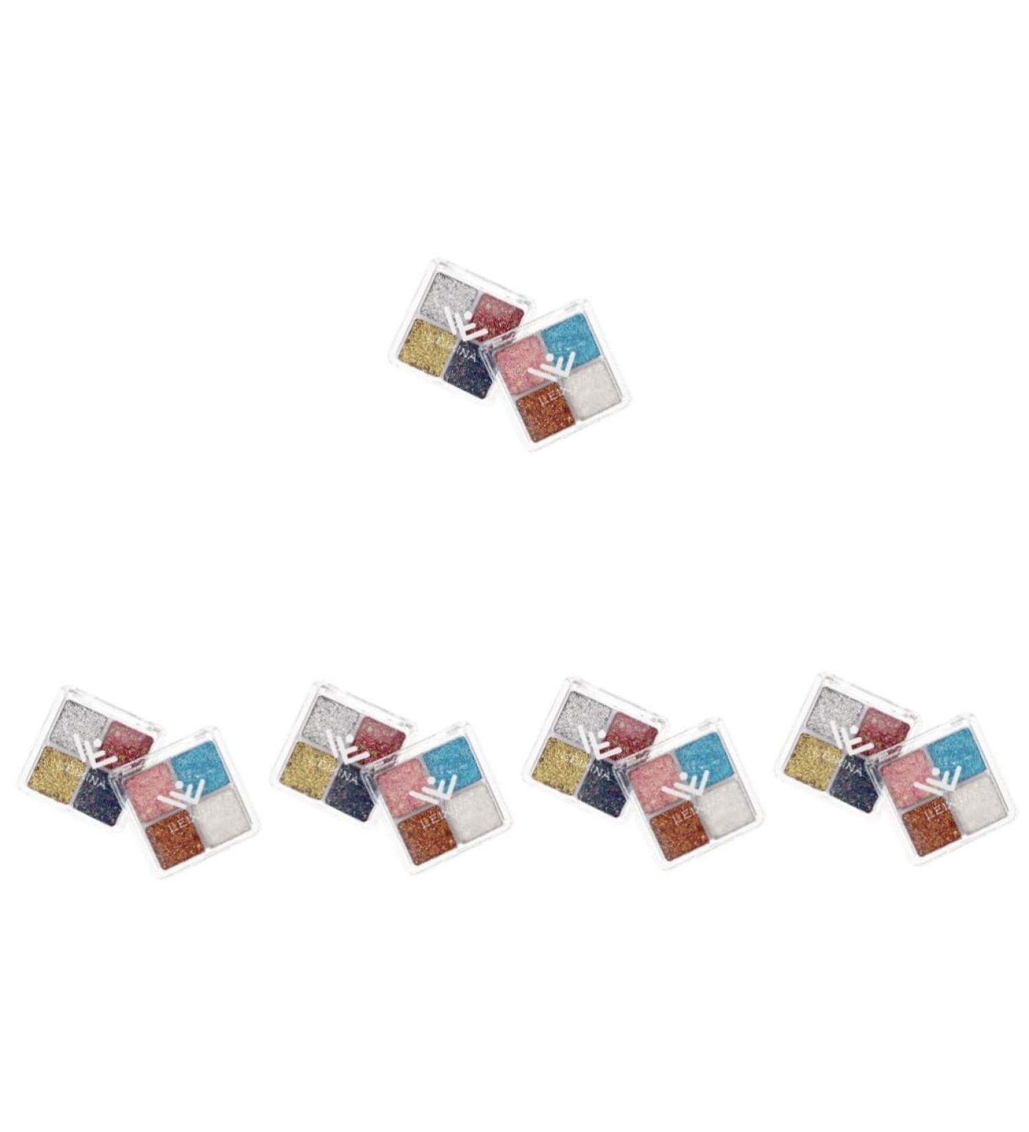 Healeved 10 Pcs Glitter Eye Makeup Eye Shadows Eye Shadow for Women Glitter Eyeshadow Palette Eye Glitter Assorted Colorx5pcs 6.00X6.00X1.00CMx5pcs - Buy Online on GoSupps.com