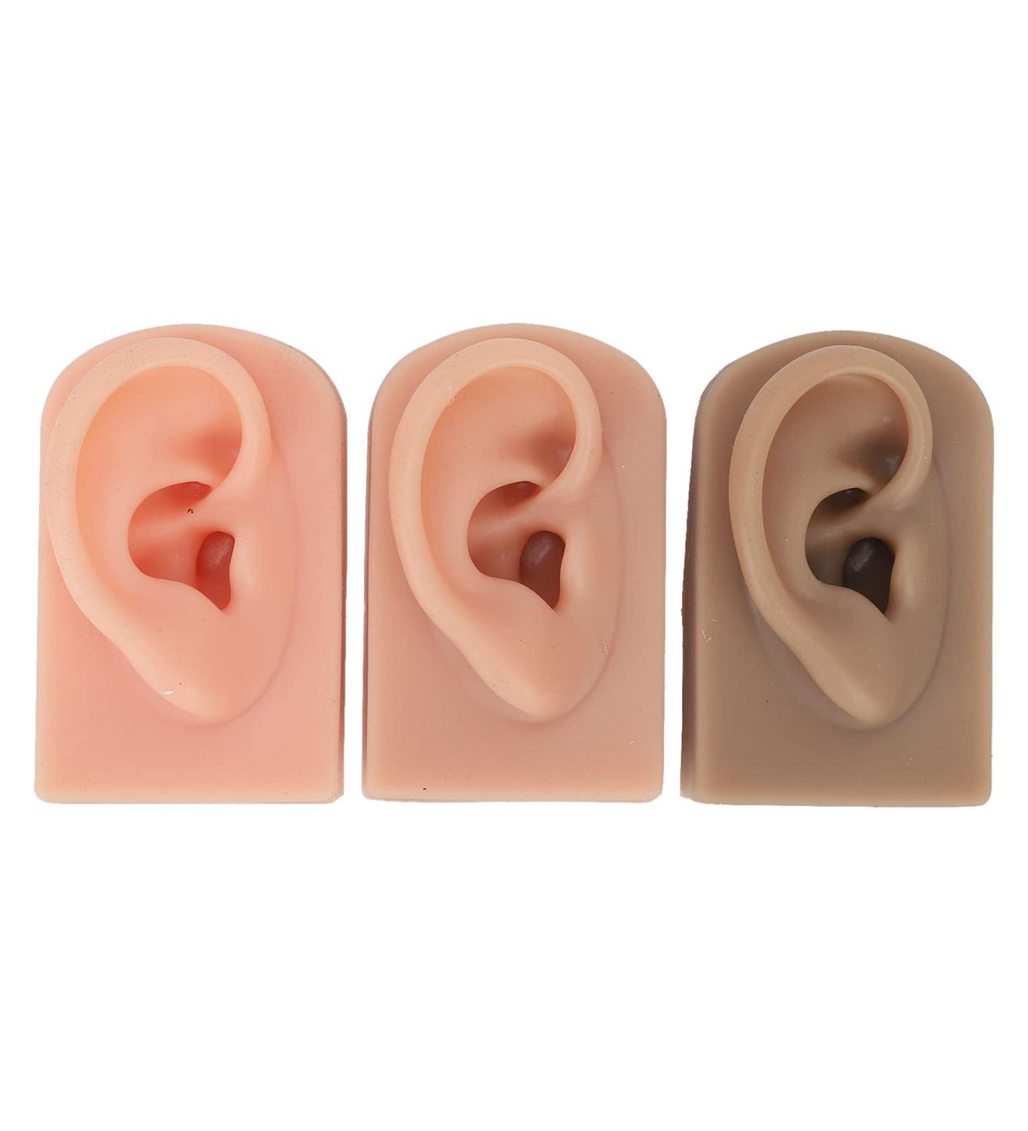 3Pcs Soft Silicone Ear Models for Piercing Training - Reusable, Flexible, 3 Colors - Buy Online on GoSupps.com