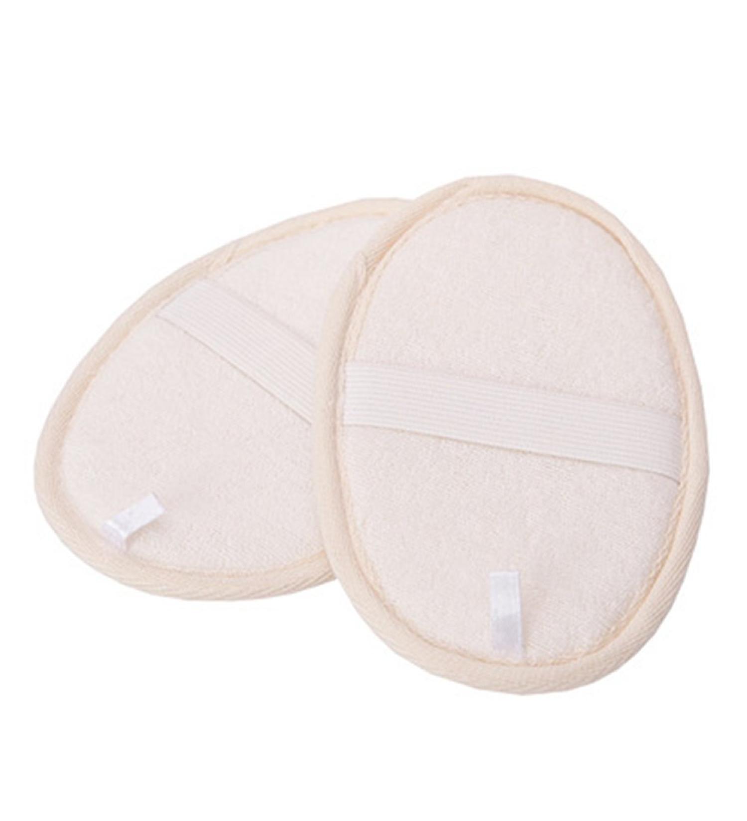 Bath Spa Exfoliating Loofah Pads - 2 Pack Natural Luffa and Terry Cloth Loofa Sponge for Men and Women - Buy Online on GoSupps.com