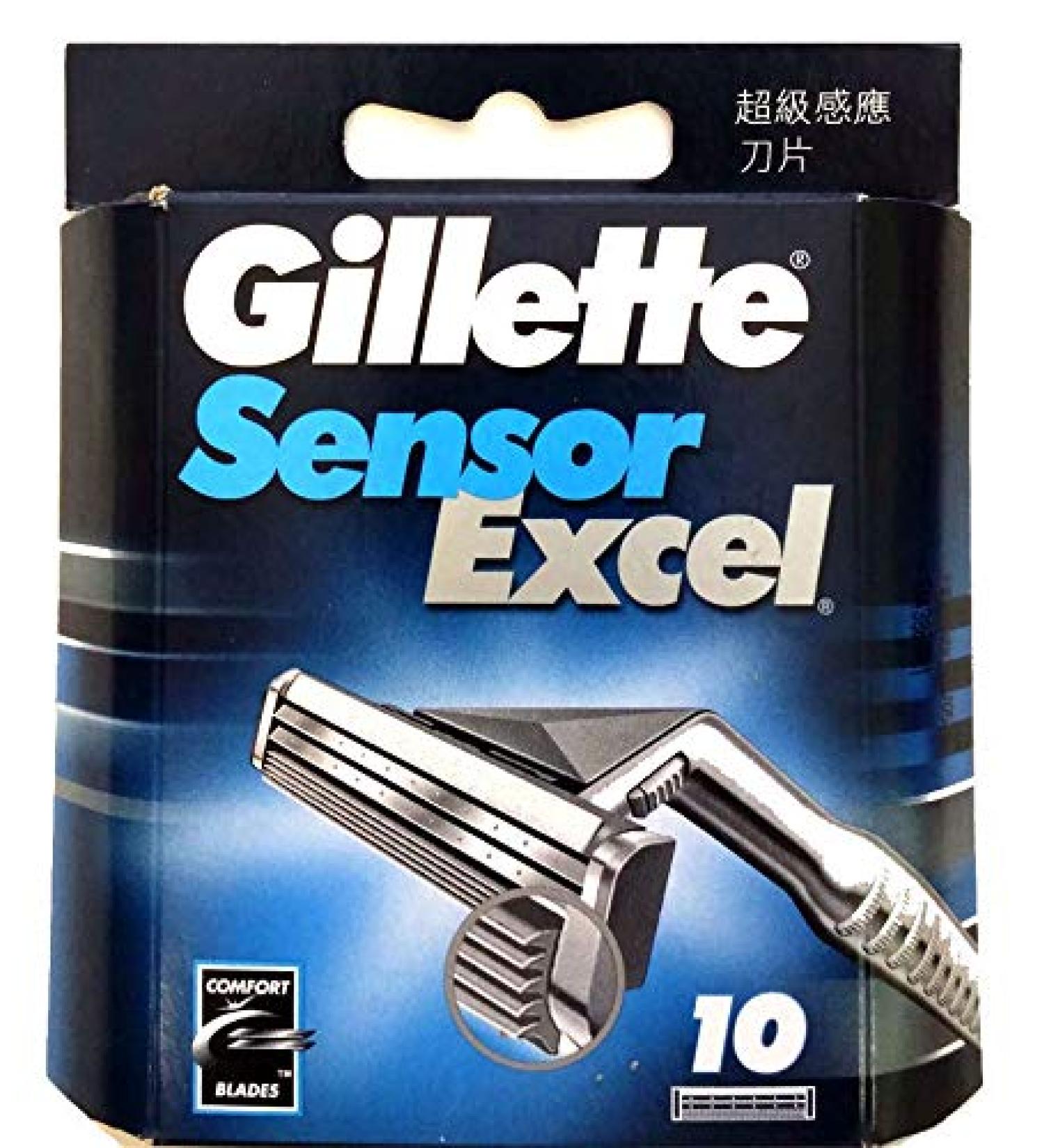 Buy Gillette Sensor Excel Razors - 50 Pieces (5 x 10 Packs) | International Shipping Available - Buy Online on GoSupps.com