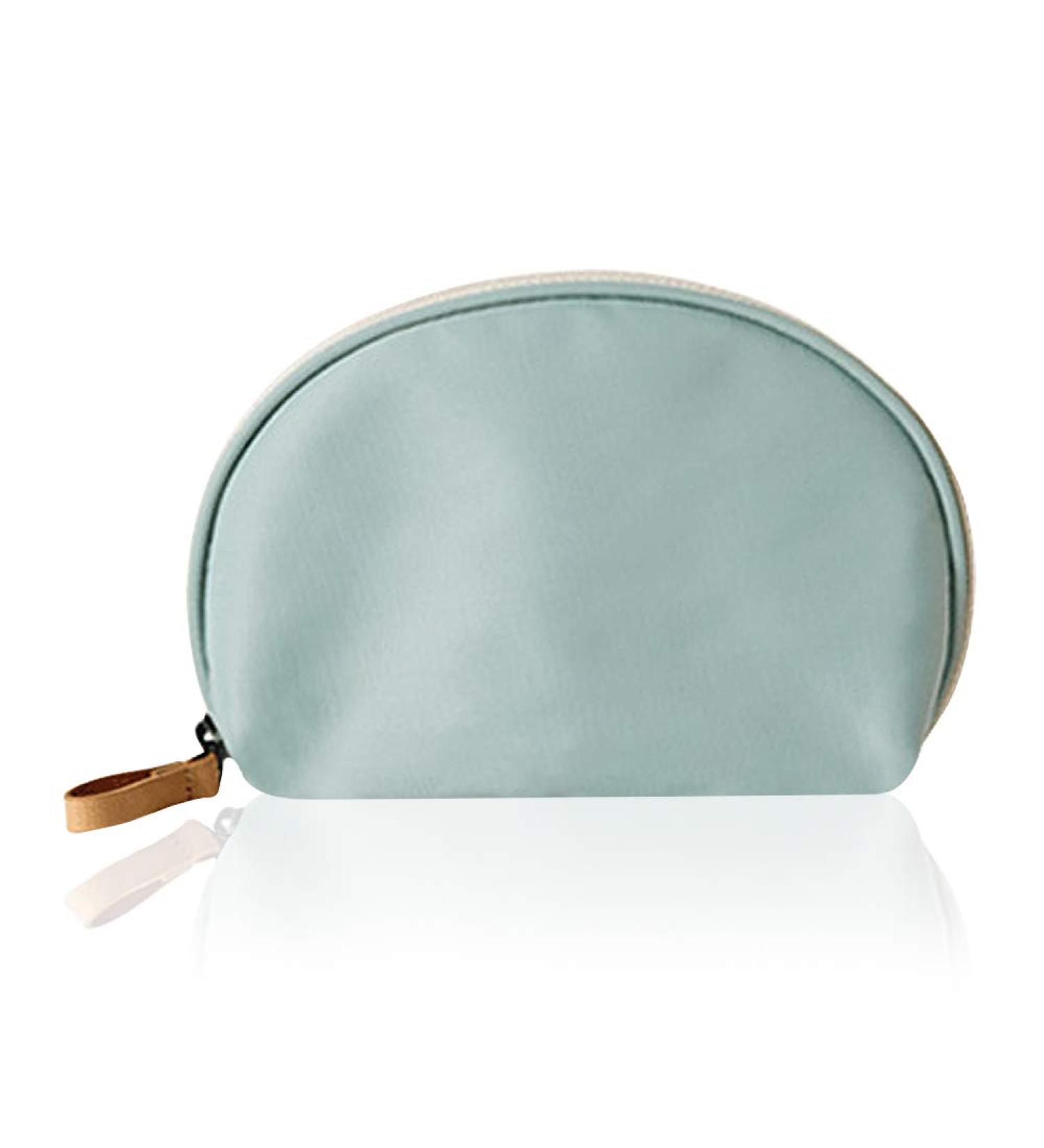Mossio Half Moon Cosmetic Beauty Bag - Mint Travel Organizer for Makeup & Toiletries | International Shipping Available - Buy Online on GoSupps.com