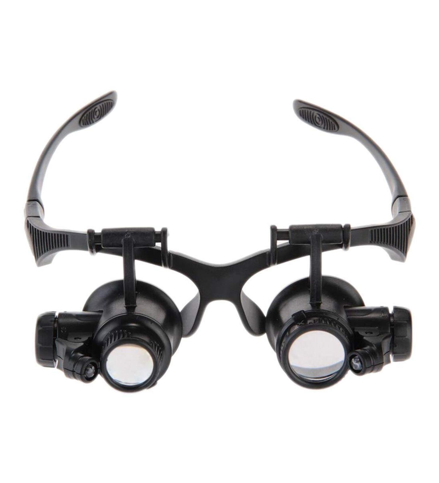 Head Mounted Repair Magnifier LED Head-mounted Magnifying 10X 15X 20X 25X Eye Jewelry Watch Repair Magnifier Glasses With 2 LED Lights Magnifying Glass Lupa Reading/Obeservation/Repairing Repair Light - Buy Online on GoSupps.com