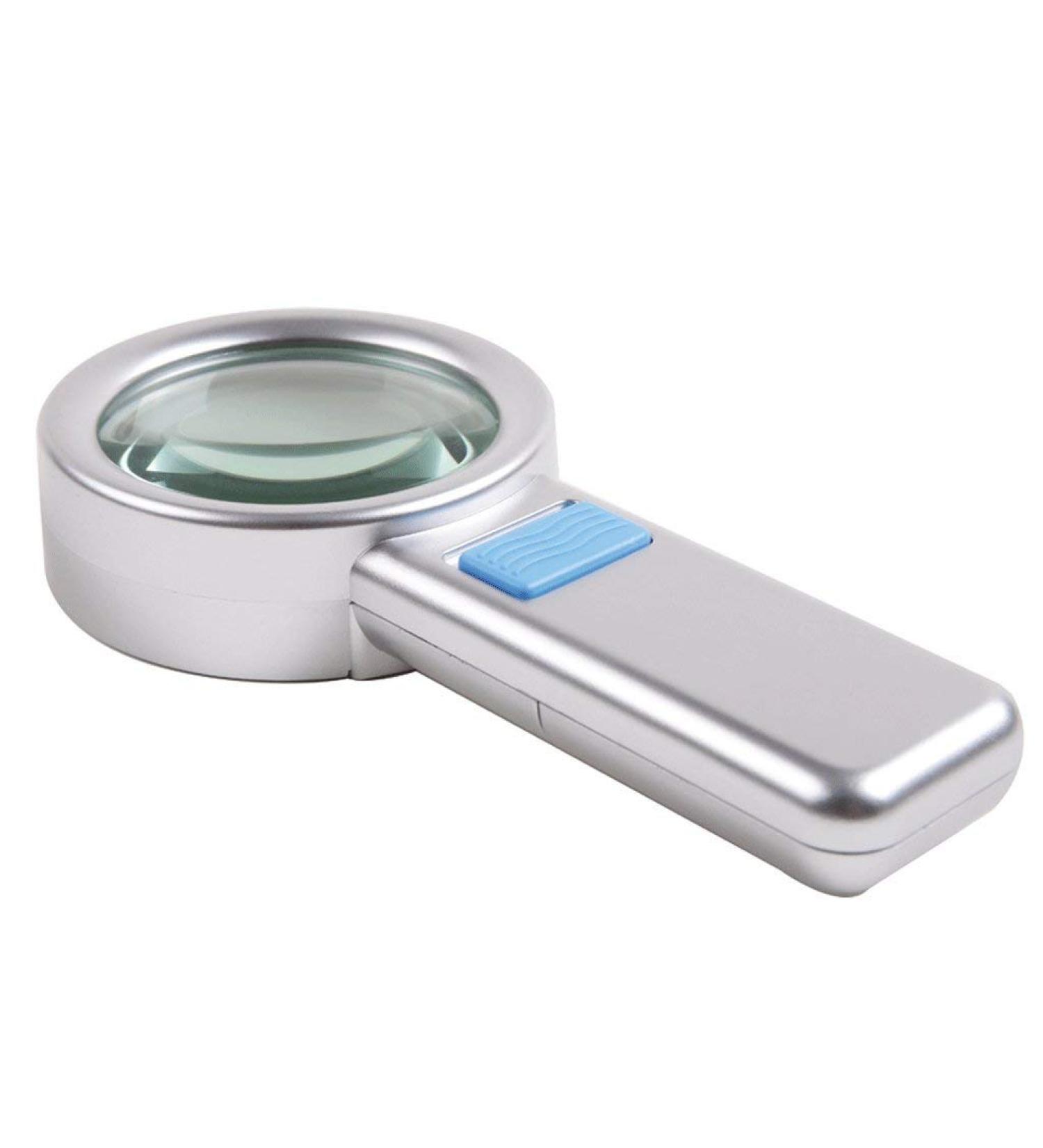 Magnifying Glass 20 Times Old Children's Reading HD Identification High-Power Optical Glass Hand-held Magnifier with Lamp Good Times - Buy Online on GoSupps.com