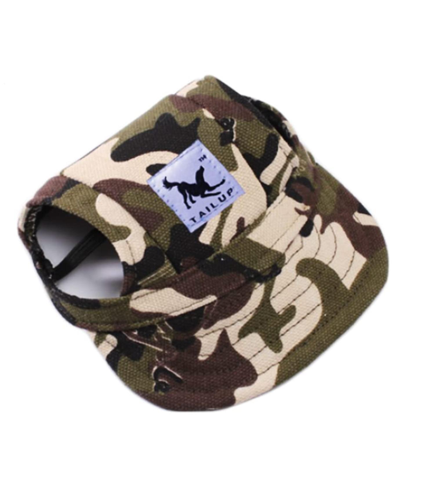 Dog coat dog cat baseball cap pet with ear holes with ear holes set up for the pet cap.