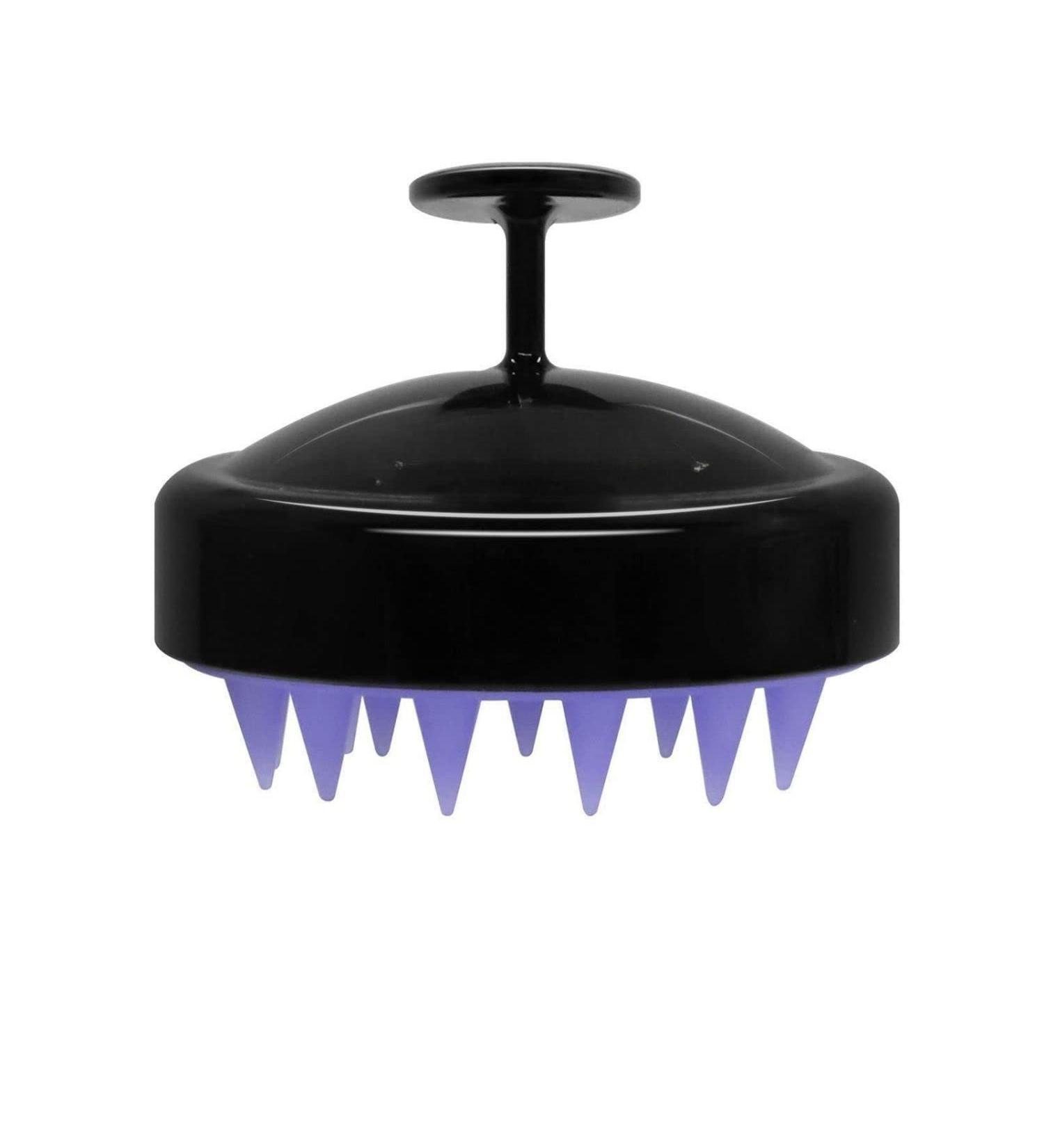 Atiyoo Hair Scalp Massager - Soft Silicone Shampoo Brush for Hair Care Growth & Relaxation | Black - Buy Online on GoSupps.com