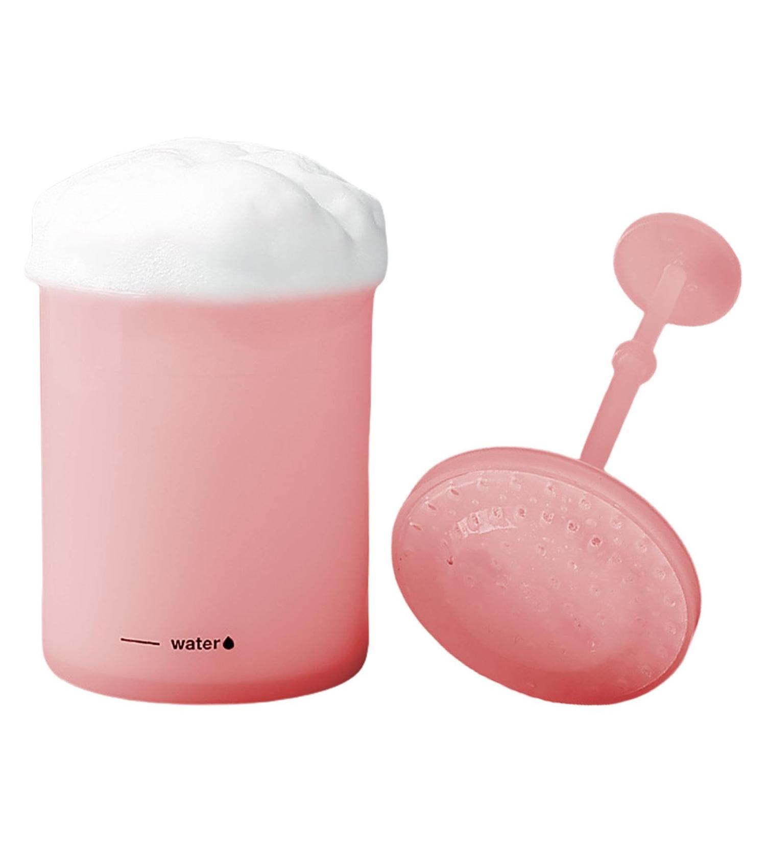 Cleanser Foamer | Portable Manual Face Cleanser Foaming Bottle Ergonomic Pump Skincare Facial Cleansing Tool Cleansing Foaming Maker for Women Girls Pink - Buy Online on GoSupps.com