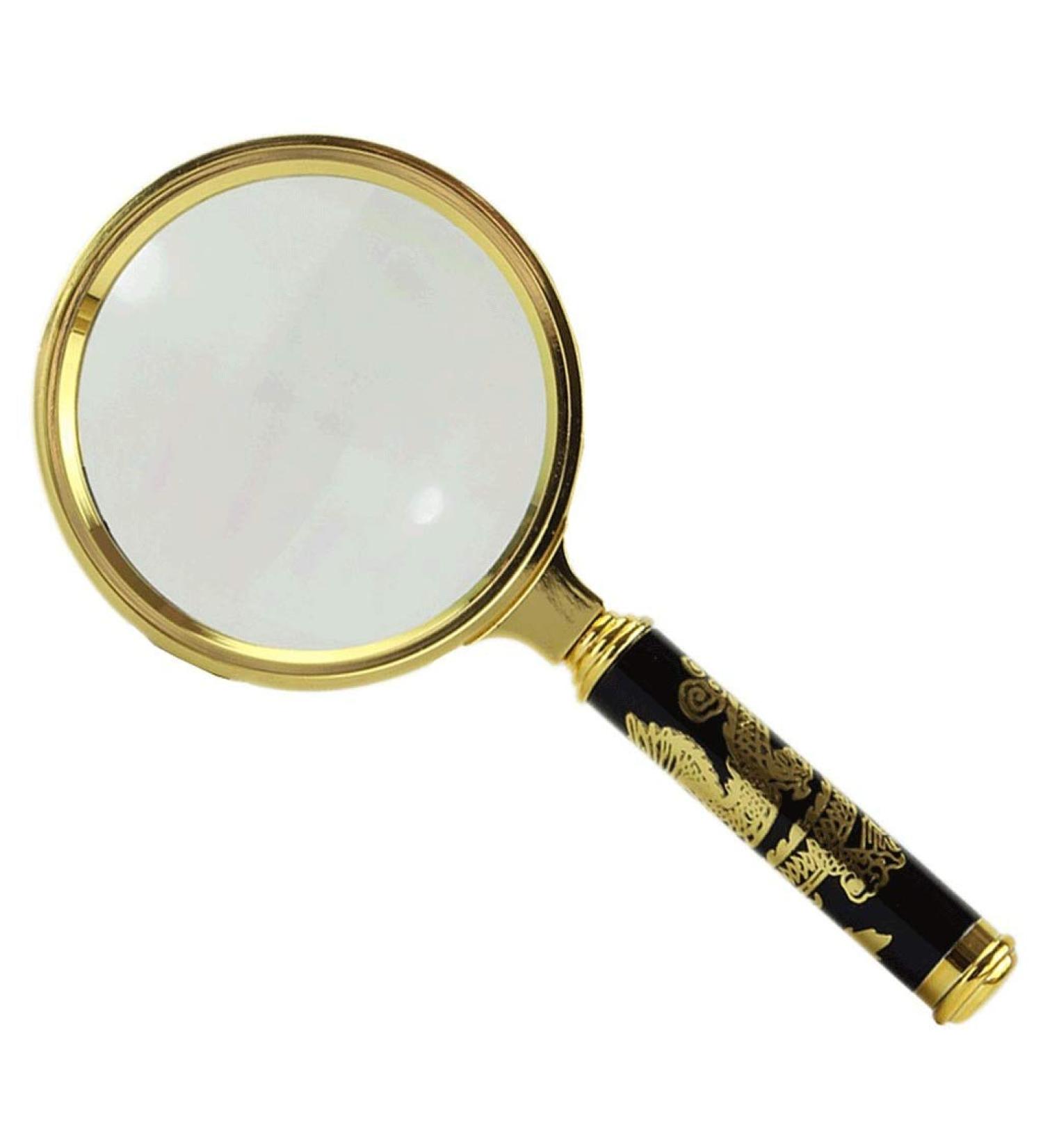 Magnifier Hand-held Magnifying Glass Reading Non-Slip Soft Handle for Reading Newspapers Insects Classroom Science