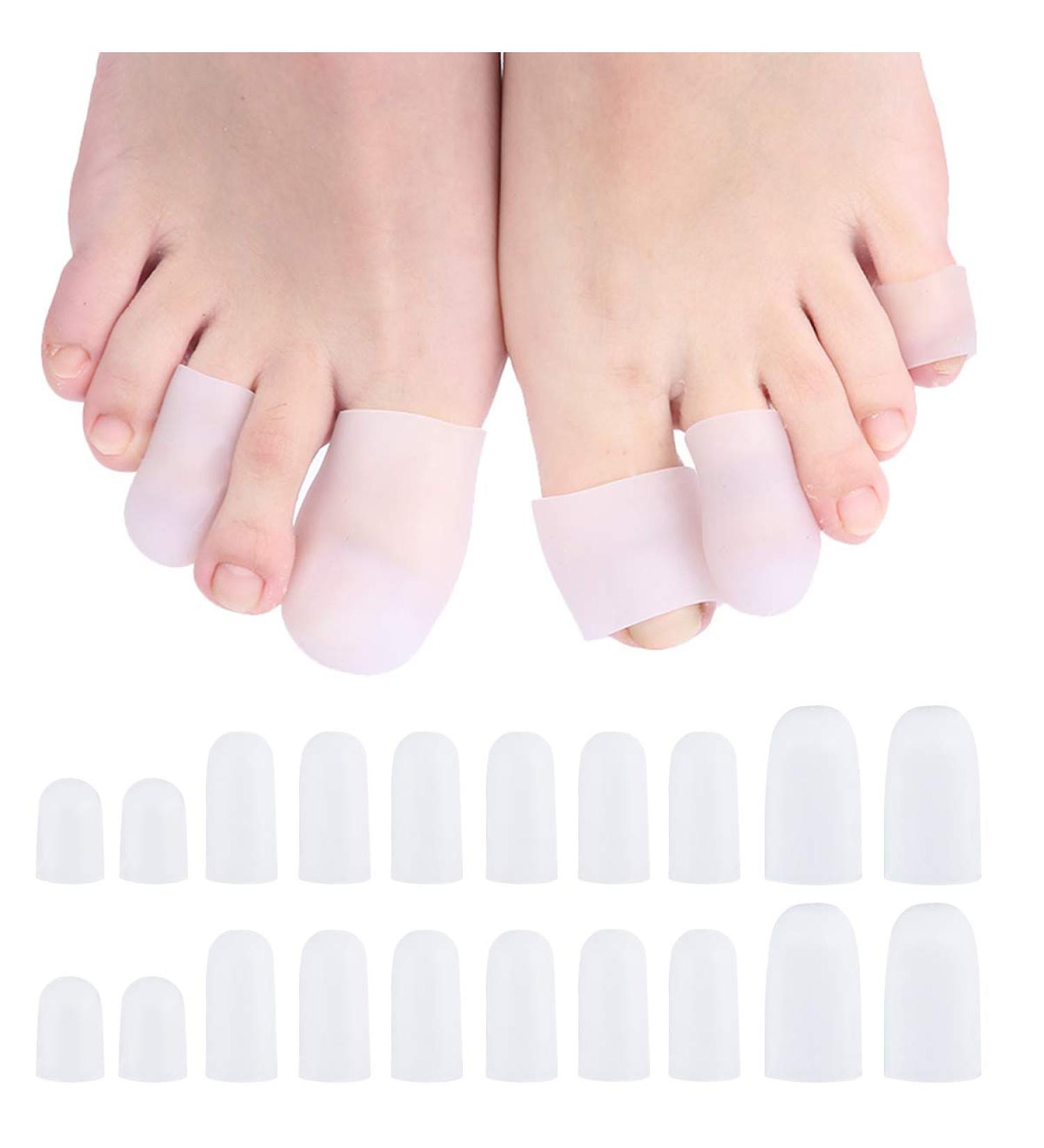 Fodlon Silicone Toe Caps - 20 Pack | Gel Protection for Blisters Hammer Toes Ingrown Toenails - Buy Online on GoSupps.com