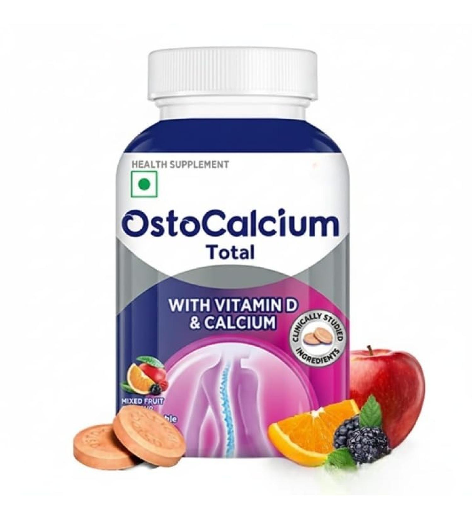 Calcium Total Chewables (60s) | Vitamin D & Calcium (Veg) to Support Strong Joints & Muscles | Leading Calcium Supplement - Buy Online on GoSupps.com