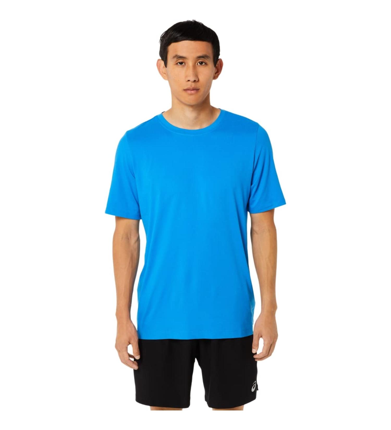 ASICS Men's Short Sleeve Heather Tech Top - 3XL Electric Blue Heather - Apparel - Buy Online on GoSupps.com