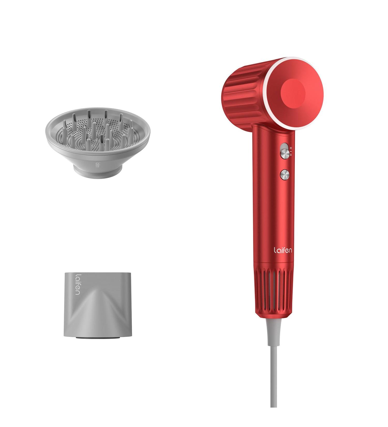 Laifen Retro Series Hair Dryer - 200M Negative Ions 110 000 RPM Brushless Motor Fast Drying Diffuser - Perfect for Home & Travel (Red Pink) - Buy Online on GoSupps.com
