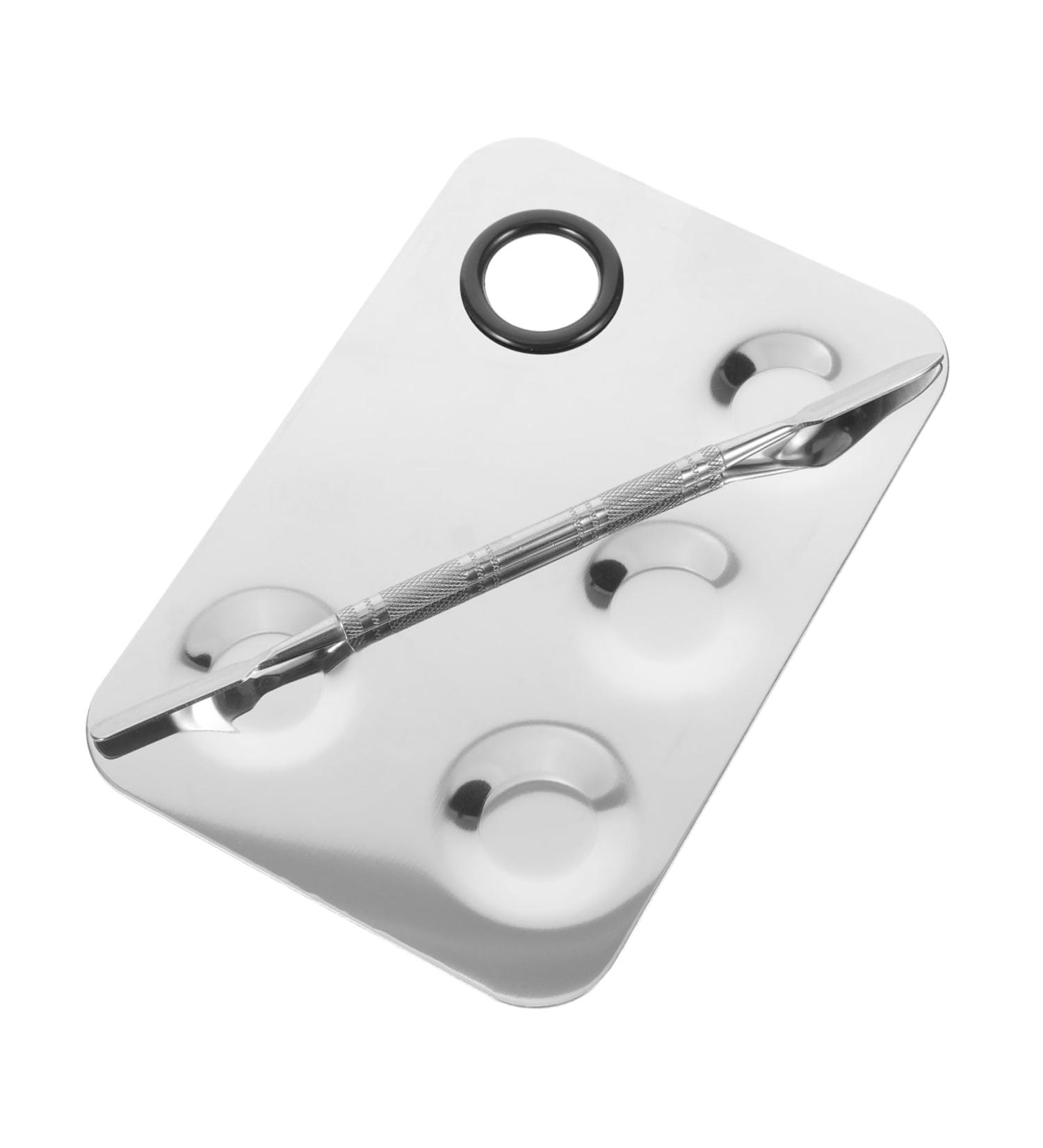 Ipetboom Nail Art Tools Set - Stainless Steel Makeup Mixing Plate & Scraper | Perfect for Foundation & Concealer - Buy Online on GoSupps.com