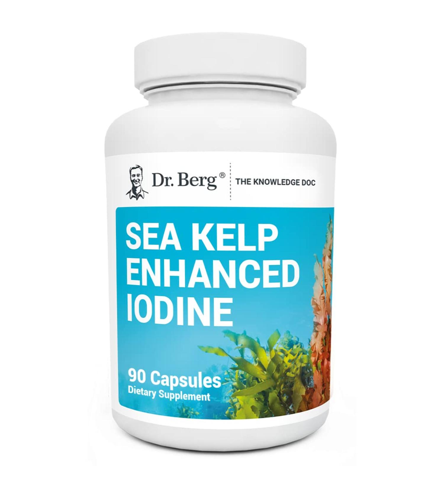 Dr. Berg's Sea Kelp Enhanced Thyroid Support Supplement - 90 Capsules - Buy Online on GoSupps.com