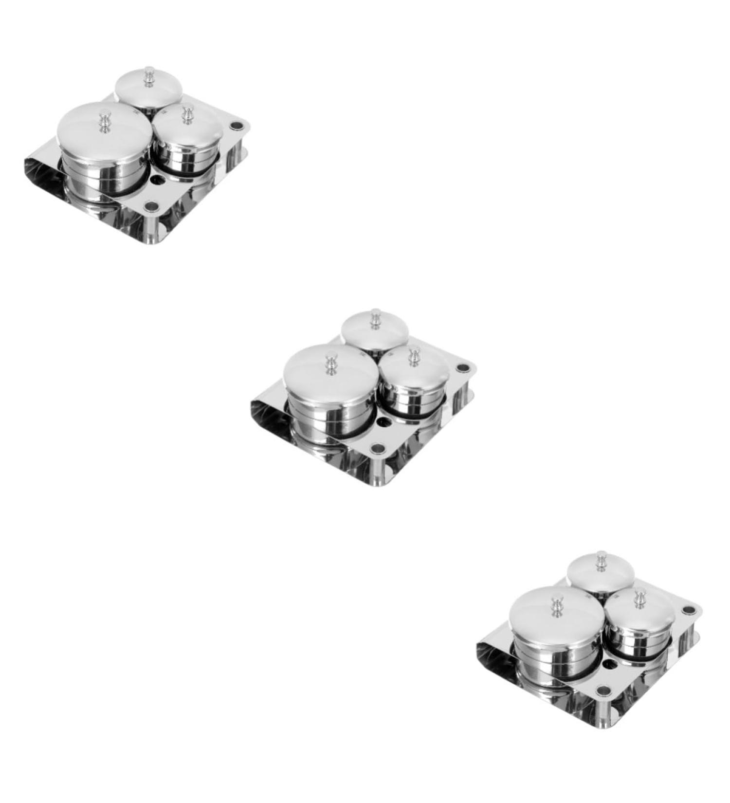 Frcolor Stainless Steel Nail Art Cups - 3 Sets of Professional Mini Tools for Acrylic Nails | Nail Art Equipment & Metal Containers - Buy Online on GoSupps.com