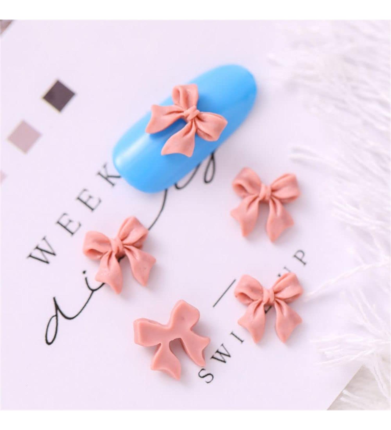 & Health Resin Nail Jewelry Ornaments Rhinestone Nail Art Mini Bow Nail Jewelry Nail Art Decorations Nail Bow Ties Manicure Accessories(brown) - Buy Online on GoSupps.com