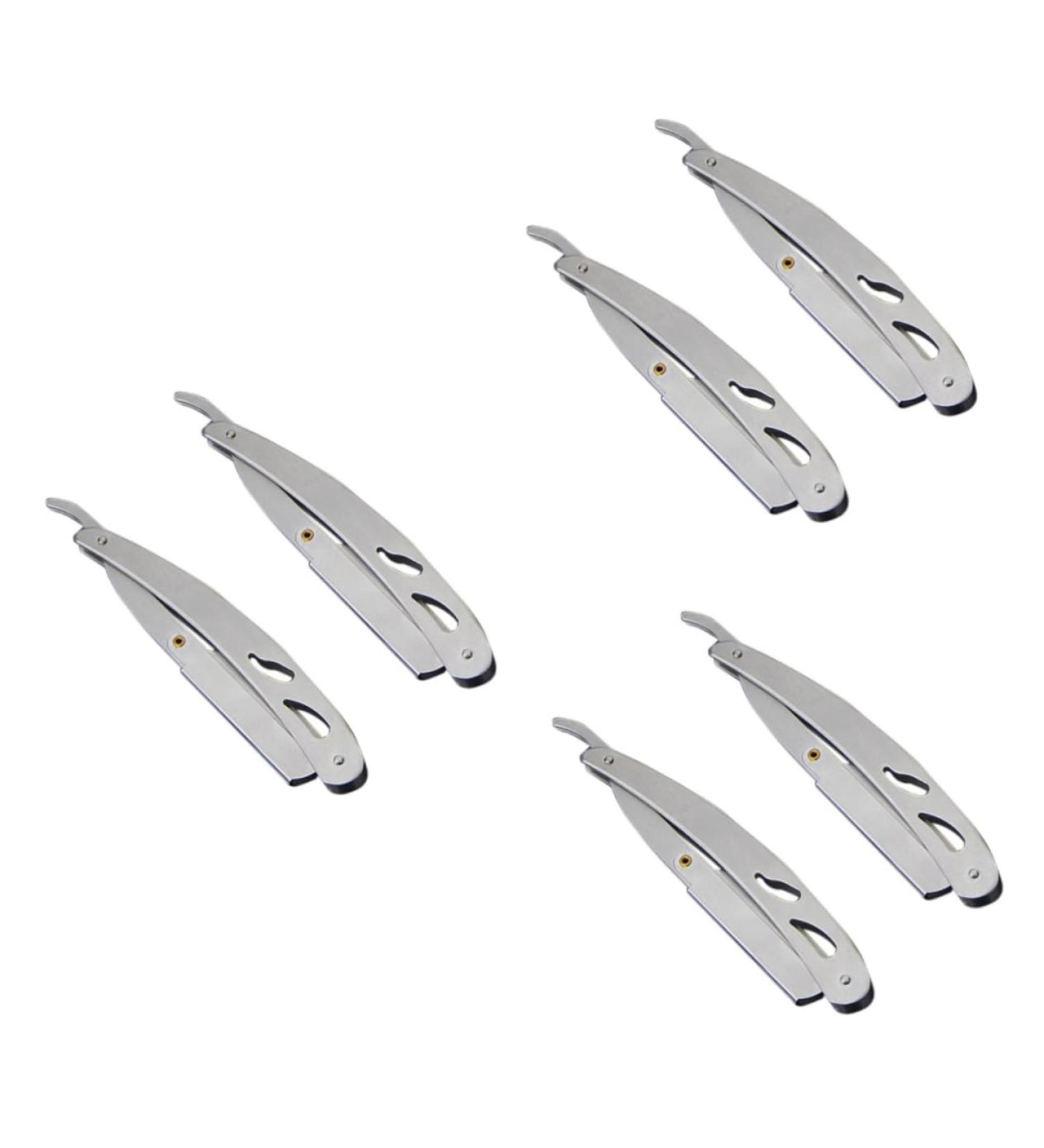 Beaupretty Vintage Razor Set for Men - 6-Piece Stainless Steel Foldable Razor Holder & Shaver Accessories - Ideal for Grooming & Shaving - Buy Online on GoSupps.com