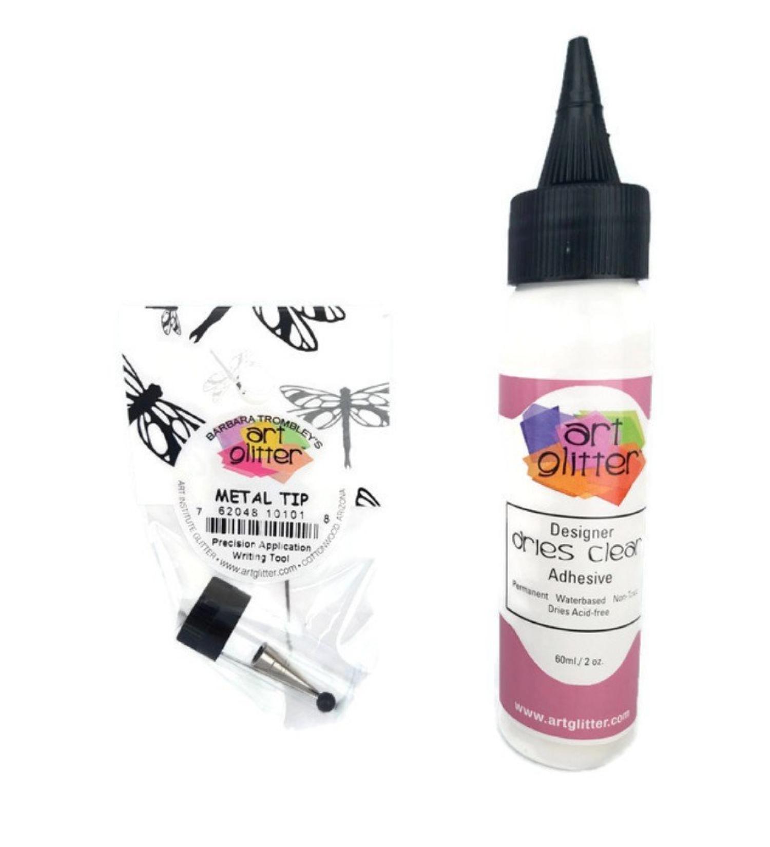 Art Glitter Glue 2 oz with Metal Tip - Designer Dries Clear Adhesive - Buy Online on GoSupps.com