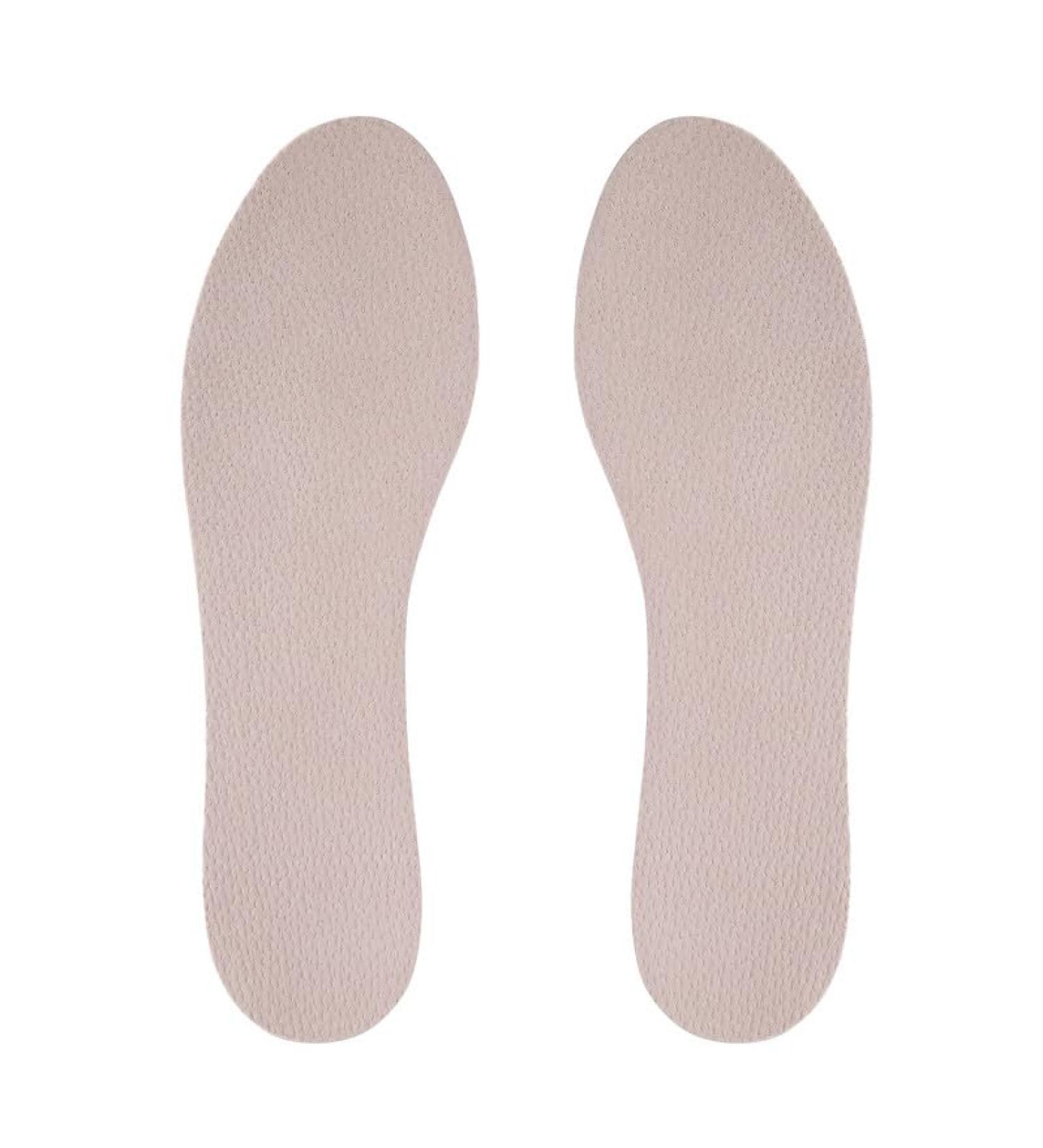 Buy Pigskin Leather Shoe Insoles for Women - Self-Adhesive Barefoot Inserts for High Heels & Flats | Size 8 Apricot Round - Buy Online on GoSupps.com