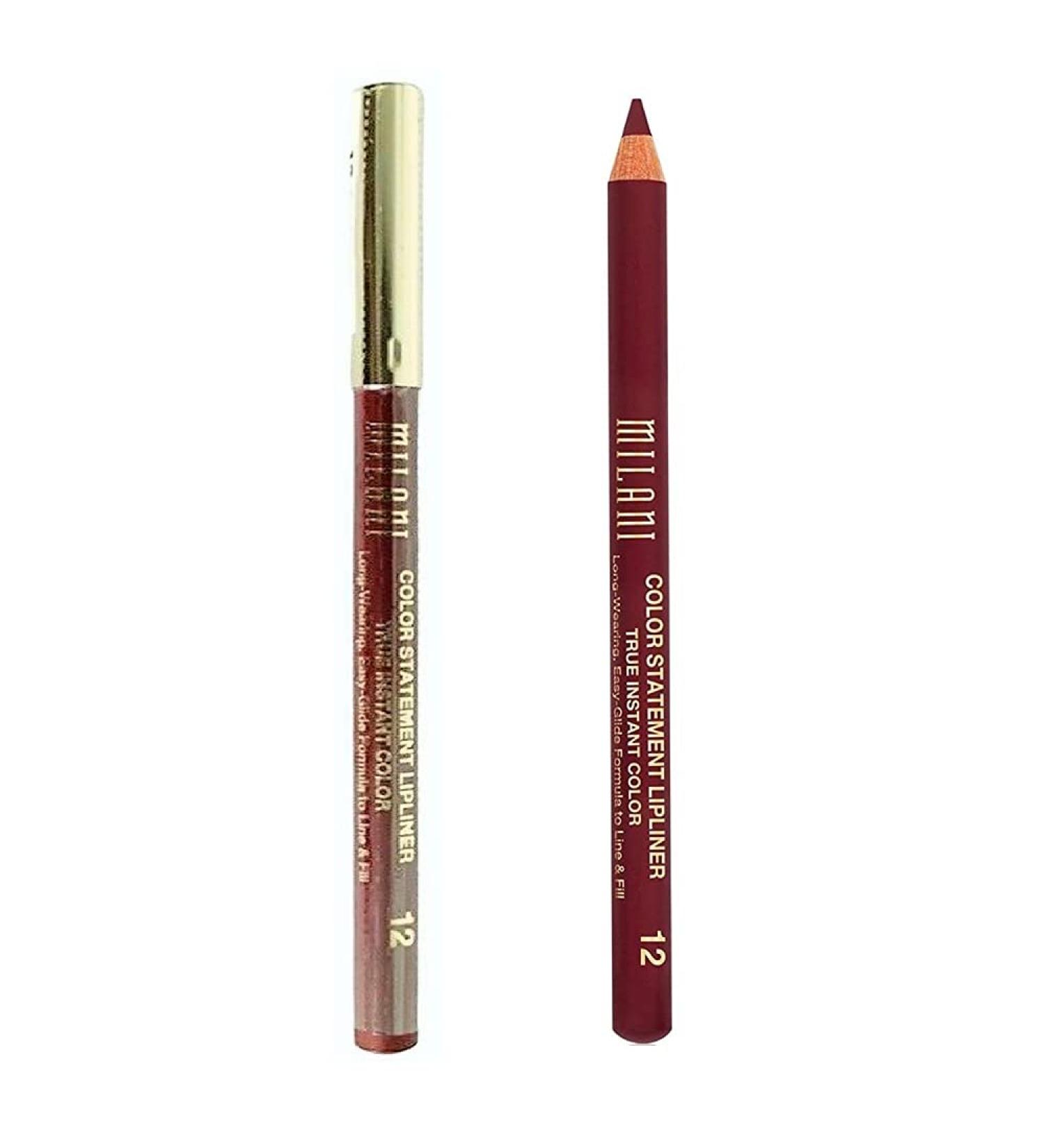 Milani Color Statement Lipliner Bordeaux 12 - Pack of 2 | Long-lasting Formula - Buy Online on GoSupps.com