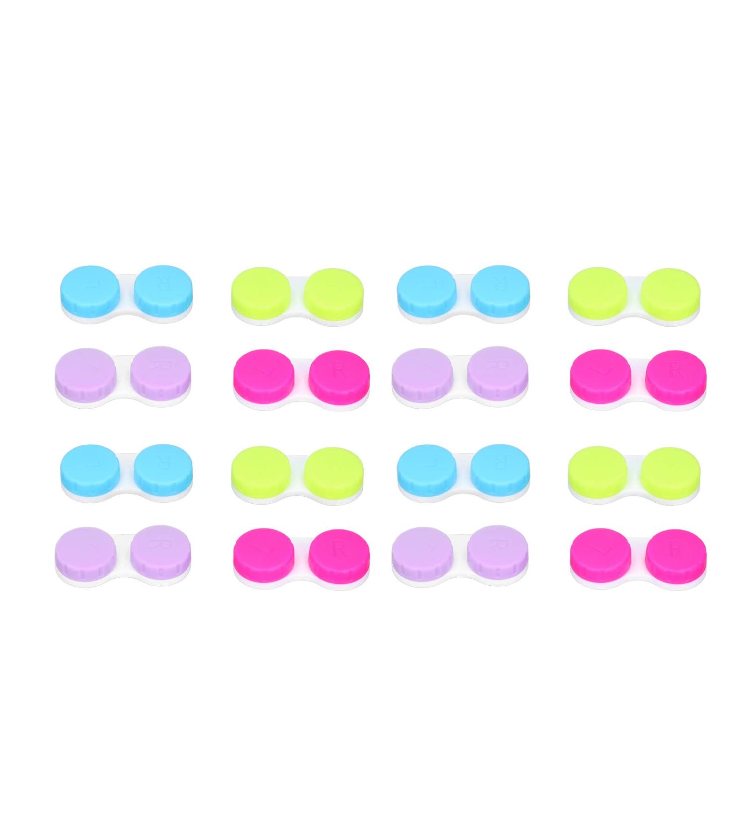 16-Piece Colorful Contact Lens Containers - Large Dual Eye Storage for Travel & Outdoor Activities - Buy Online on GoSupps.com