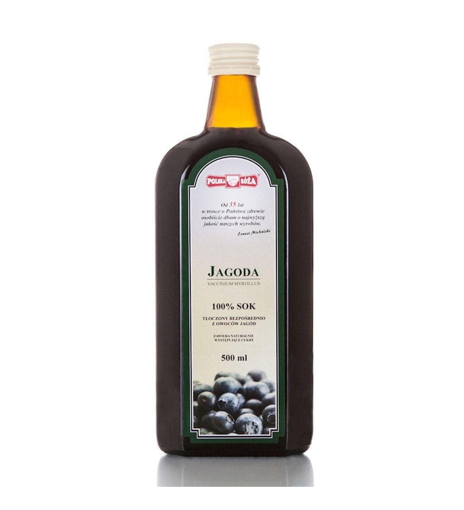 Blueberry juice 100% 500 ml - Sugar free - POLSKA - ROM