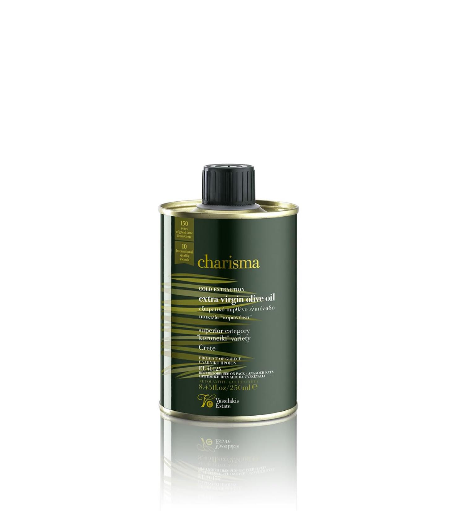 Charisma Greek Extra Virgin Olive Oil 250ml - Authentic Cold Extracted Olive Oil from Crete - Buy Online on GoSupps.com