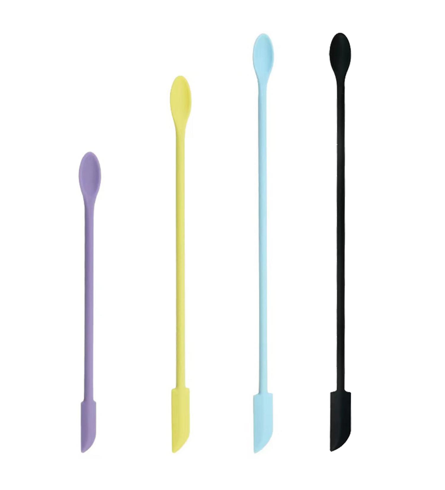 Fracoda Mini Silicone Makeup Spatula Set - 4 Pcs Cosmetic Beauty Spatula for Thin Jar & Lotion Bottle - Reusable & Long Lasting - Buy Online on GoSupps.com