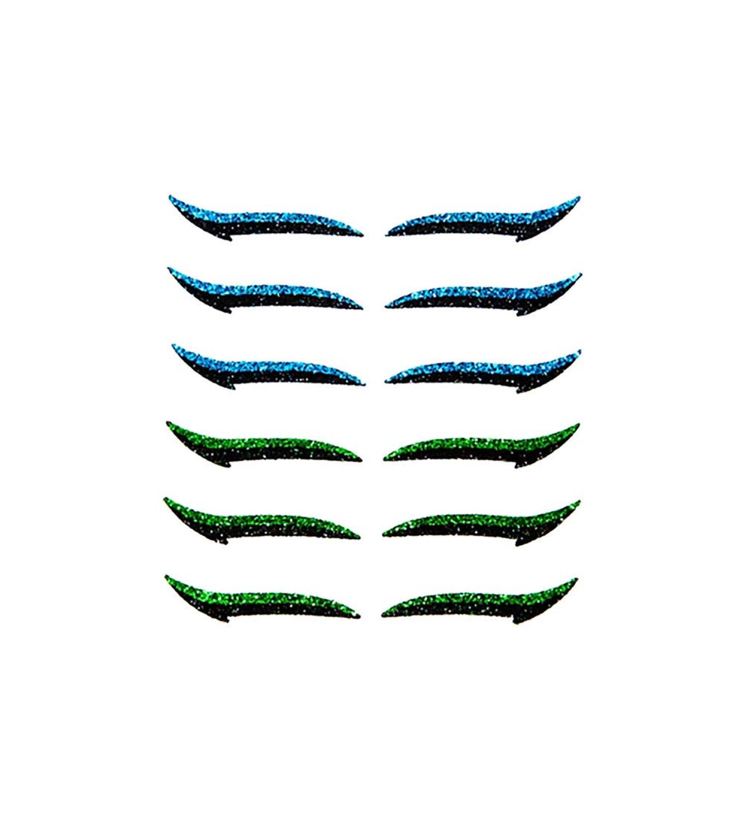 Reusable Double Eyelid Sticker - 6 Pairs Makeup Eyeliner & Eyeshadow Tools in Blue-Green - Buy Online on GoSupps.com