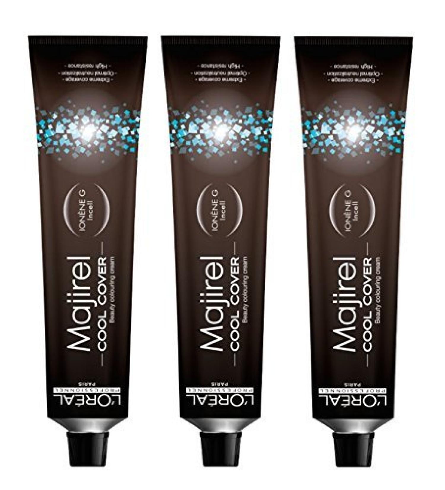 L'OR AL L'Oreal Majirel Cool Cover Loreal 50 ml 10 cc Platinum Blonde Pack of 3