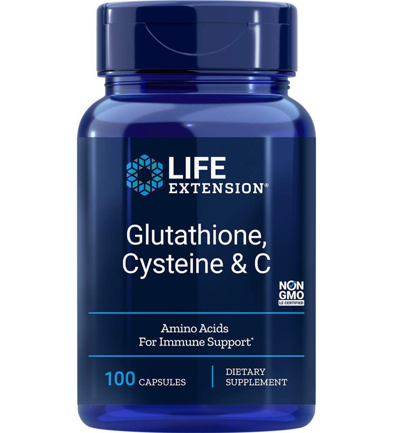 Life Extension Glutathione Cysteine & C 100 Capsules