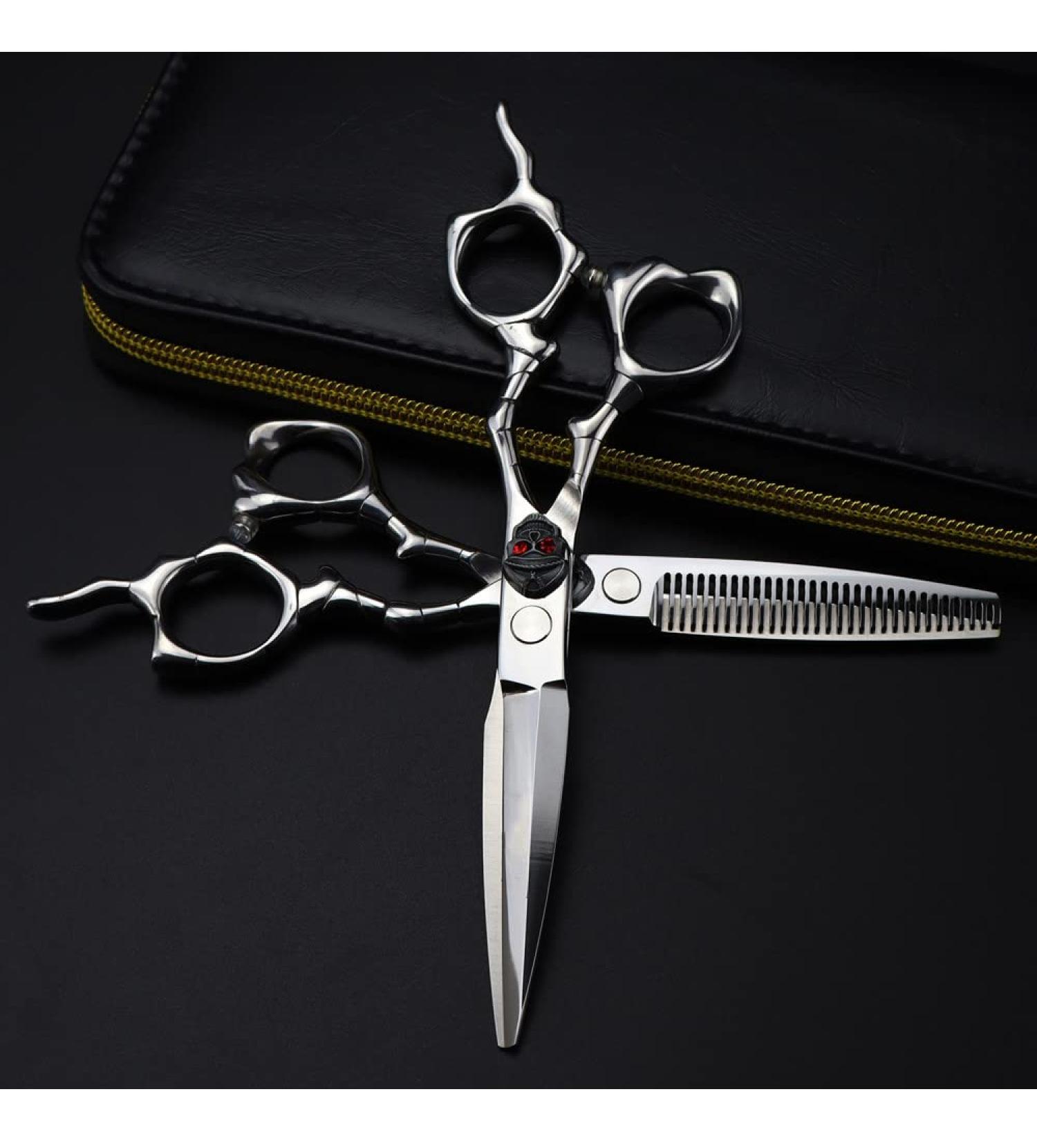Hair Cutting Scissors 6 Inch Professional Japan 440c Upscale Scissor Skull Cut Hair Scissors Cutting Barber Haircut Thinning Shears Hairdresser Scissors Set - Buy Online on GoSupps.com