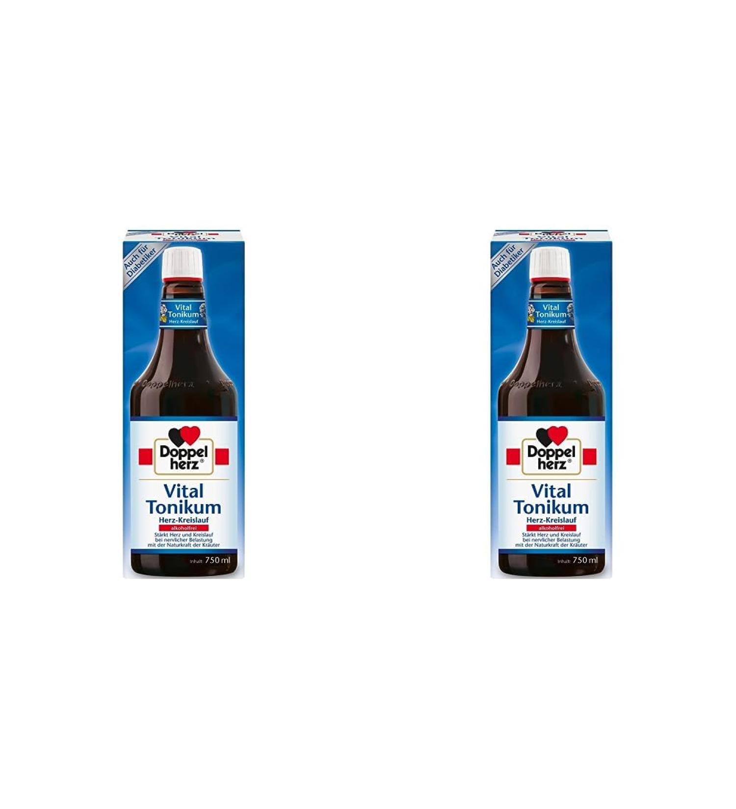 Doppelherz Vital Tonic for Cardiovascular Support - 750 ml (2 Pack) | International Shipping Available - Buy Online on GoSupps.com