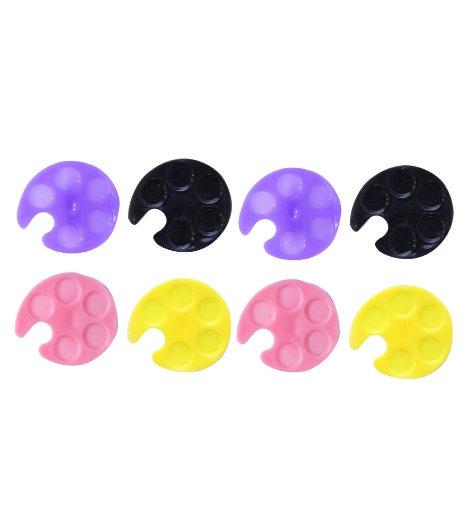 Palette pour Ongles Manucure 8 Pcs Mini Plateau Bague Plastique Couleurs Assorties pour Nail Art Artiste Ongulaire Usage Professionnel et Portable - Buy Online on GoSupps.com