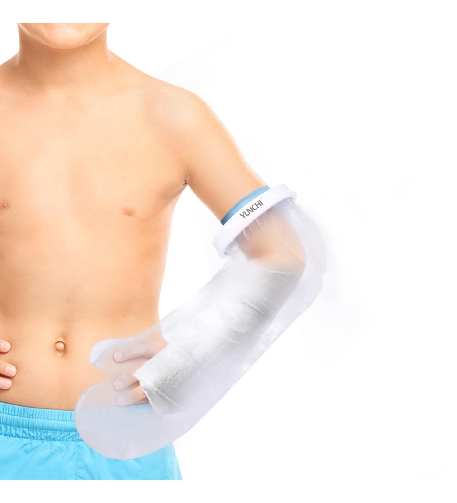YUNCHI 100% Waterproof Arm Cast Cover for Kids - Reusable Bandage Protector for Broken Arms, Hands, Elbows, Wrists, and Fingers - Watertight Shower Bag for Bathing - Size Kids M - Buy Online on GoSupps.com