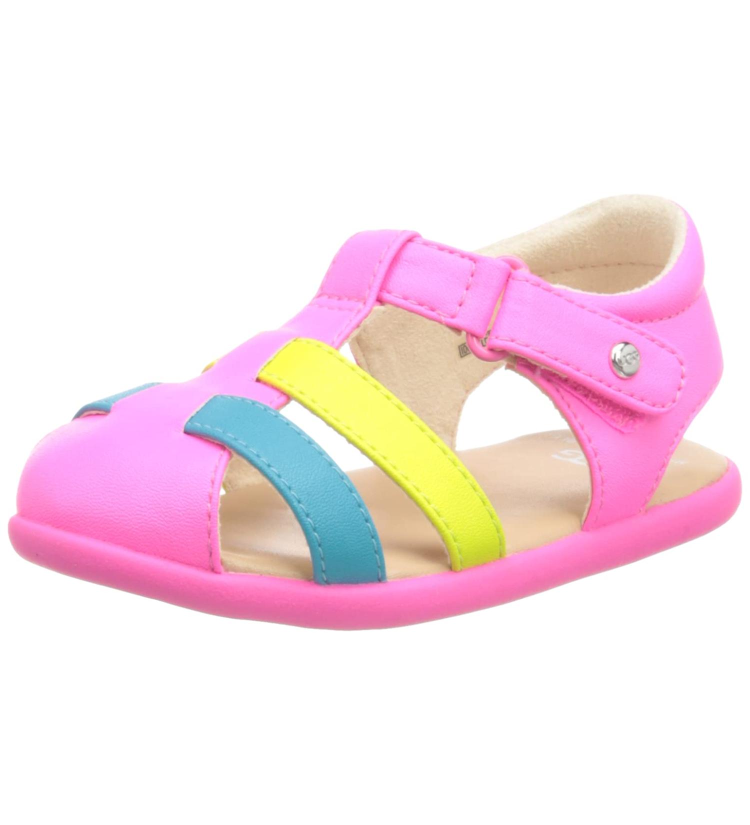UGG Unisex Baby Kolding Sandal - Pink Rainbow - Size 6 UK Child - Buy Online on GoSupps.com