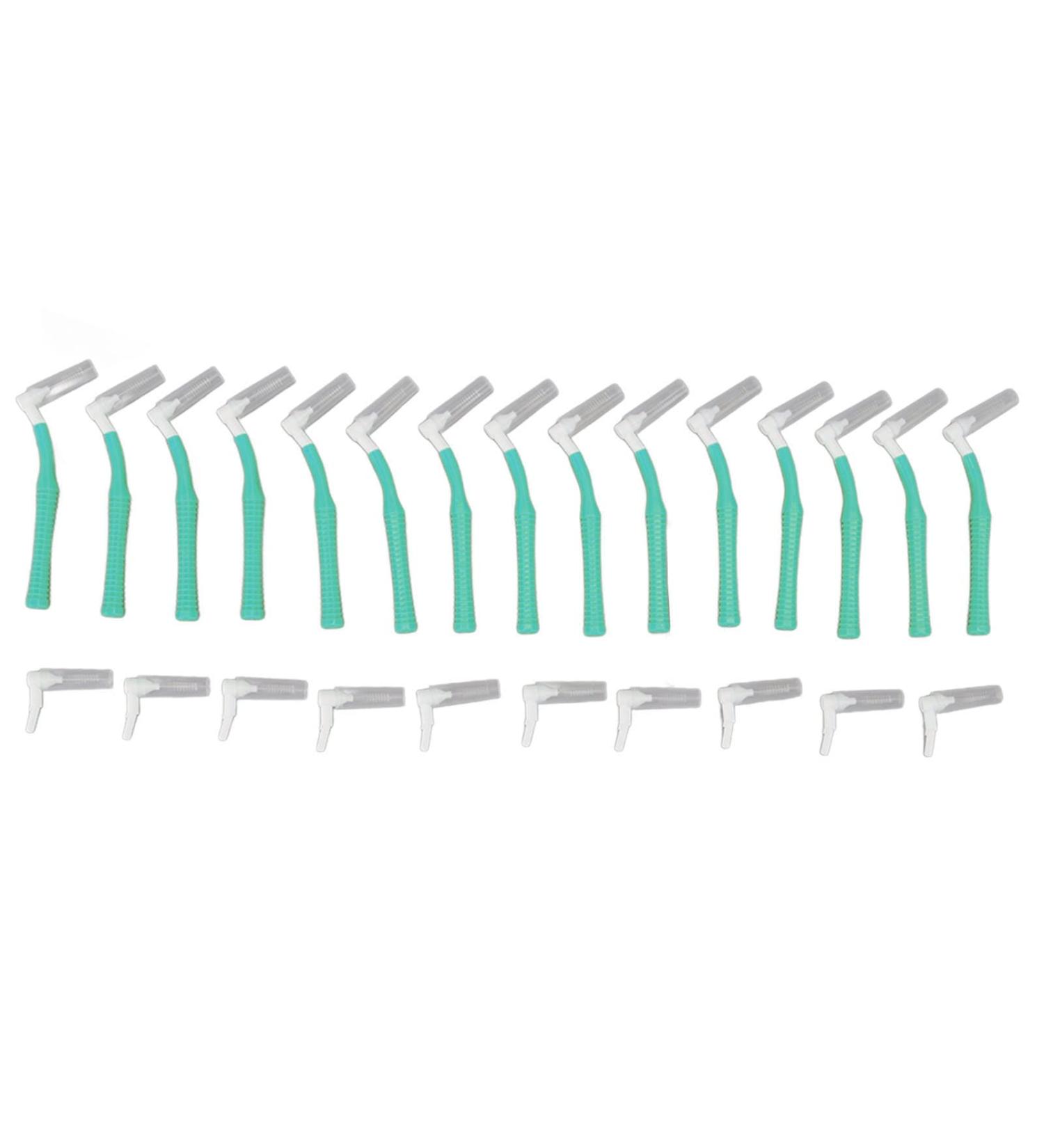Small L-Shaped Interdental Brushes - 25 Pieces for Oral Care & Tooth Whitening | Eco-Friendly Push-Pull Cleaners - Buy Online on GoSupps.com