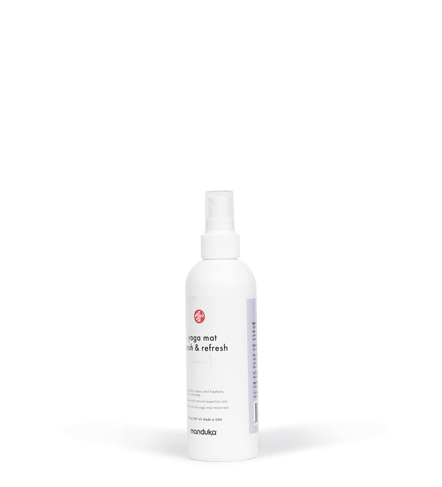 Manduka Yoga Natural Mat Wash and Refresh - 100% Natural, Essential Oils, Non Irritating, Pet Friendly, Fresh Scent 8oz Lavender-8oz