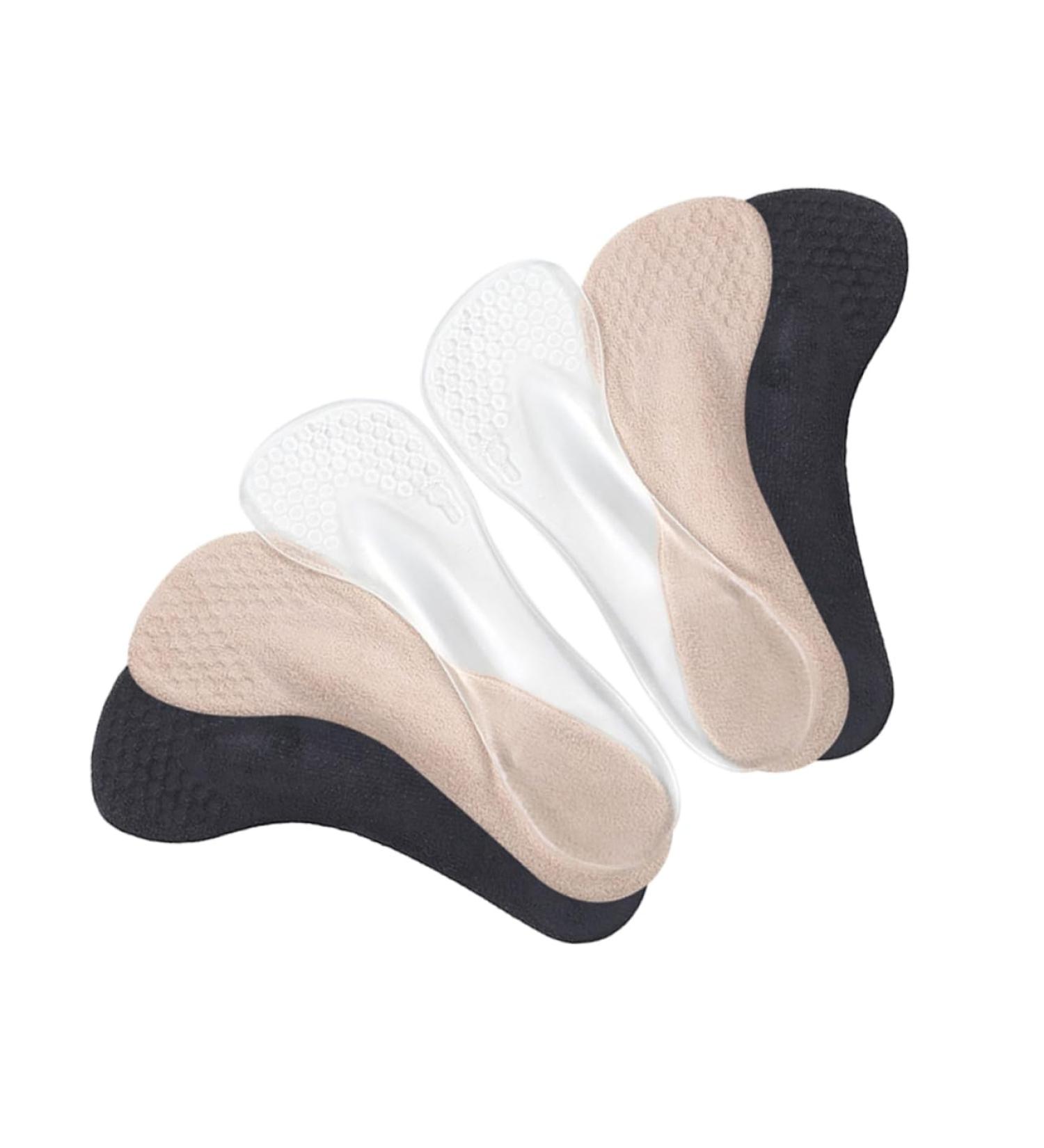 3 Pairs Arch Support Insoles for Women | Gel Inserts & Forefoot Cushion Pads for Heels | Comfortable Summer Sandals & Sweat Absorbent Shoe Inserts - Buy Online on GoSupps.com