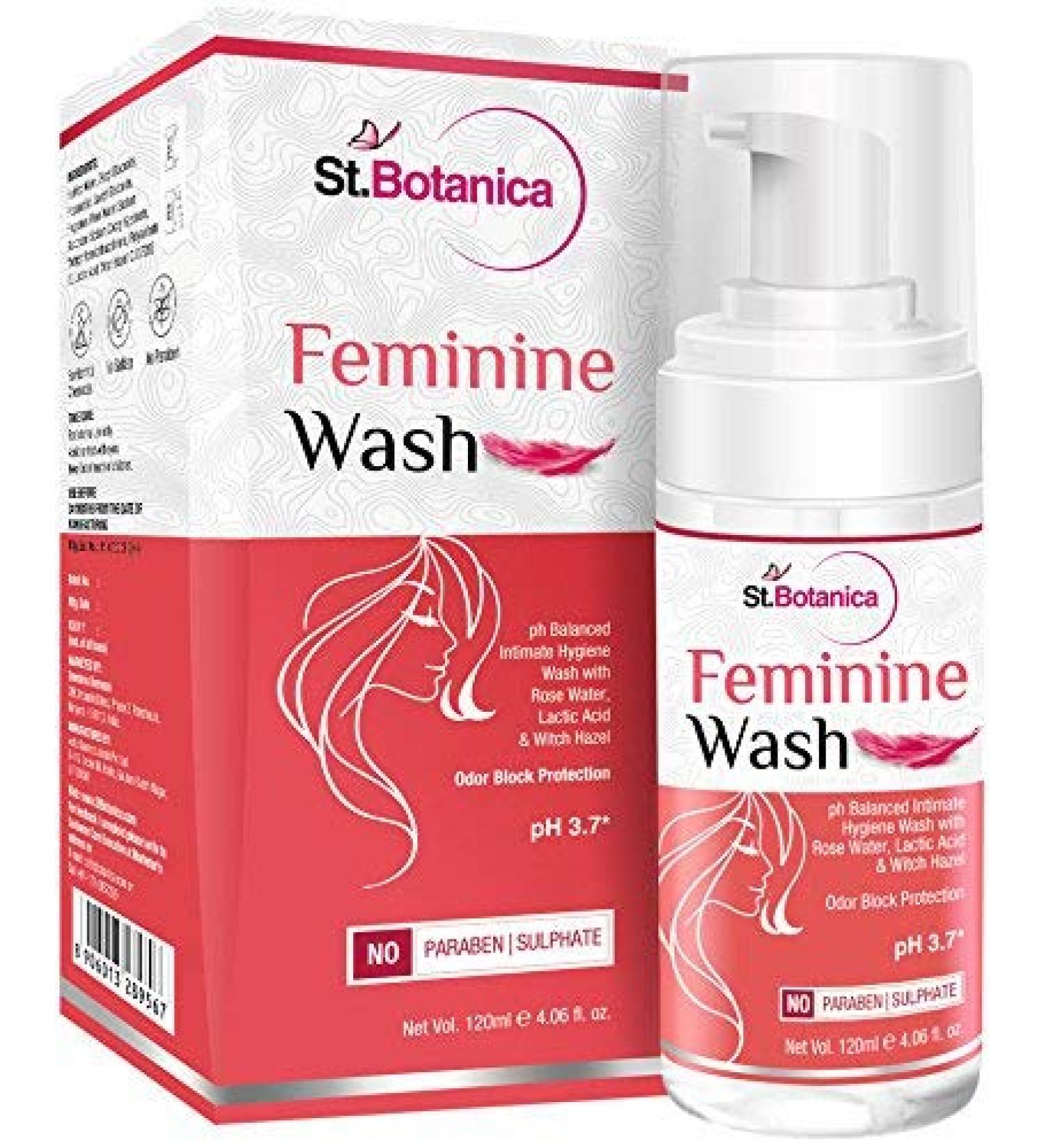 Stbotanica Feminine Intimate Hygiene Wash 120ml with Rose Water, Tea Tree & Witch Hazel - Buy Online on GoSupps.com