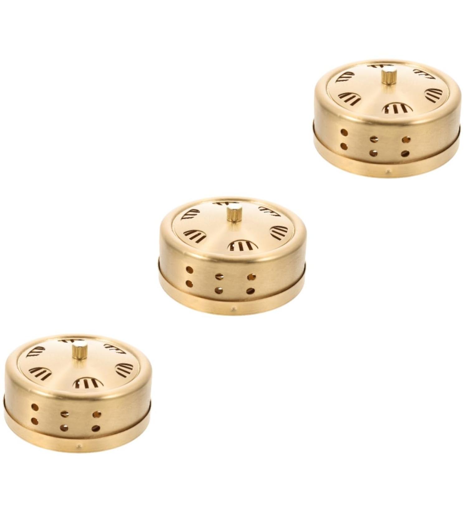 FRCOLOR 3 Series Adjustable Moxibustion Box - Copper Burner Stand Tool (8x8x4.5cm) - Set of 3 - International Shipping Available - Buy Online on GoSupps.com