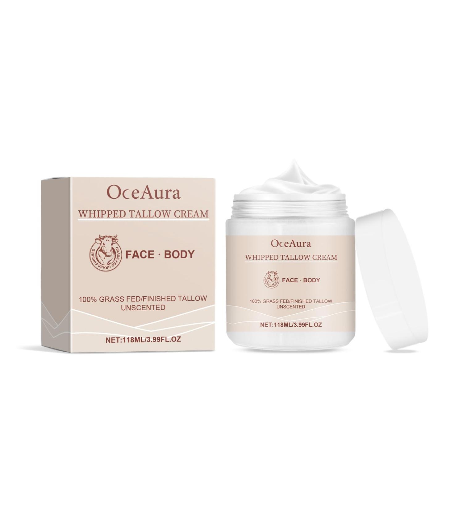 WHIPPED TALLOW CREAM - Moisturiser for Dry Skin - Tallow Honey Balm Body Lotion