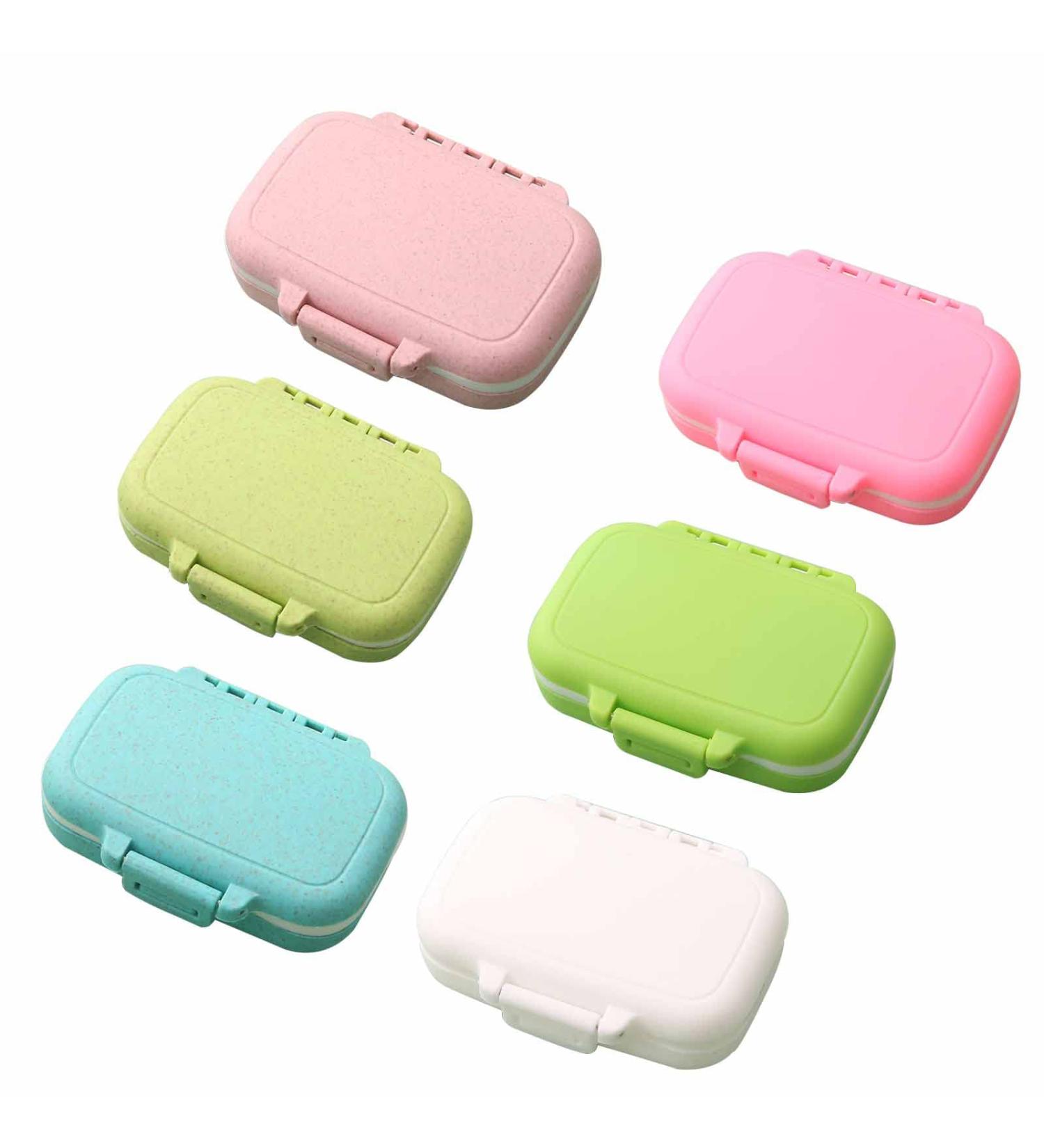 6 PCS Travel Pill Organizer - Portable Mini Pill Case with Removable Compartments for Vitamins & Meds | Ideal for Pocket Purse & Briefcase - Buy Online on GoSupps.com