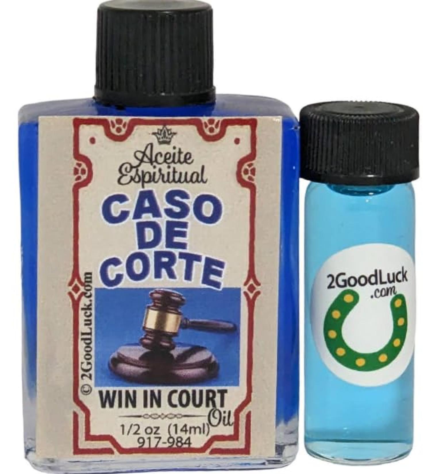 Victoria Rey Win in Court Spiritual Oil With 1 Dram Perfume Set for Rituals & Spells/Aceite Espiritual de Caso de Corte
