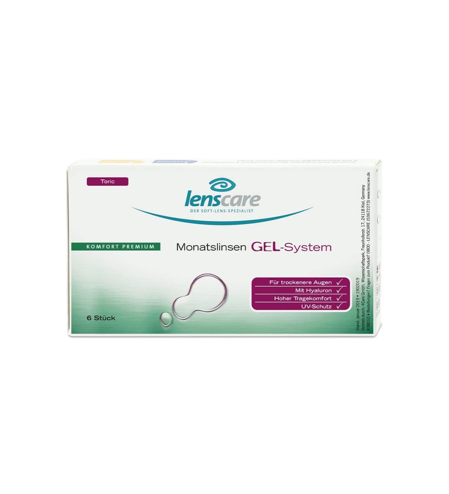 Buy Lenscare Toric Monthly Lenses - 6 Pack | BC 8.6mm Dia 14.2mm -1.50D Cyl -0.75 | International Shipping - Buy Online on GoSupps.com