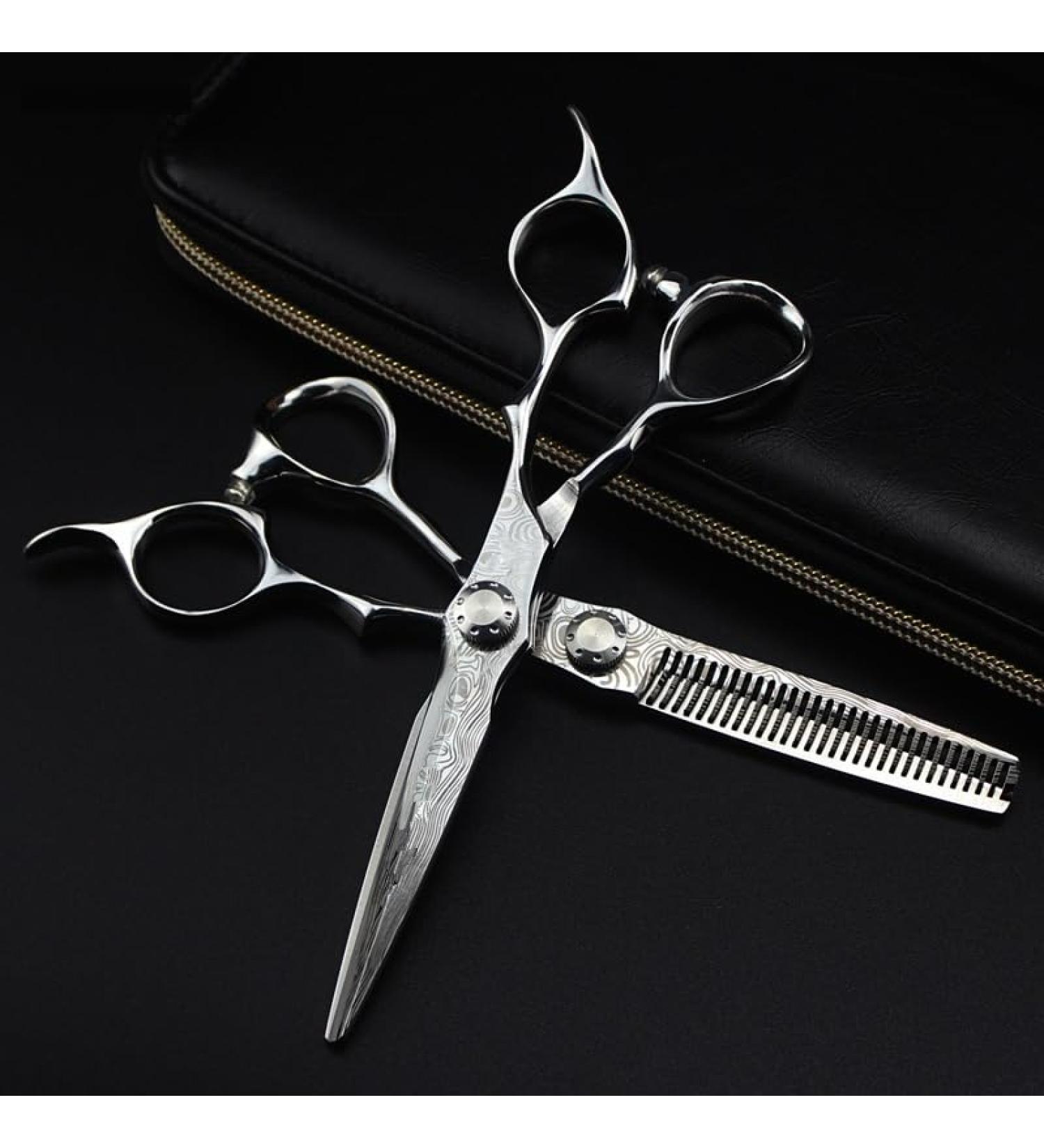 Hair Cutting Scissors 6 Inch Damascus Hair Scissors Haircut Scissor Thinning Barber Makas Tool Cutting Shears Hairdressingr Scissors Set - Buy Online on GoSupps.com