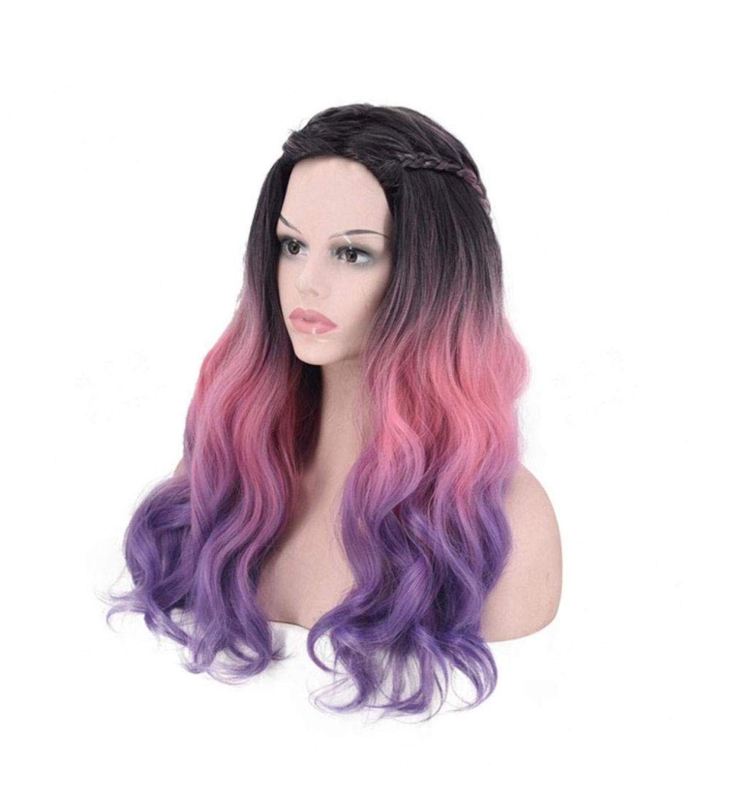 Buy European & American Fashion Gradient Long Curly Hair Wigs | Stylish Hairpieces for Ladies - Buy Online on GoSupps.com